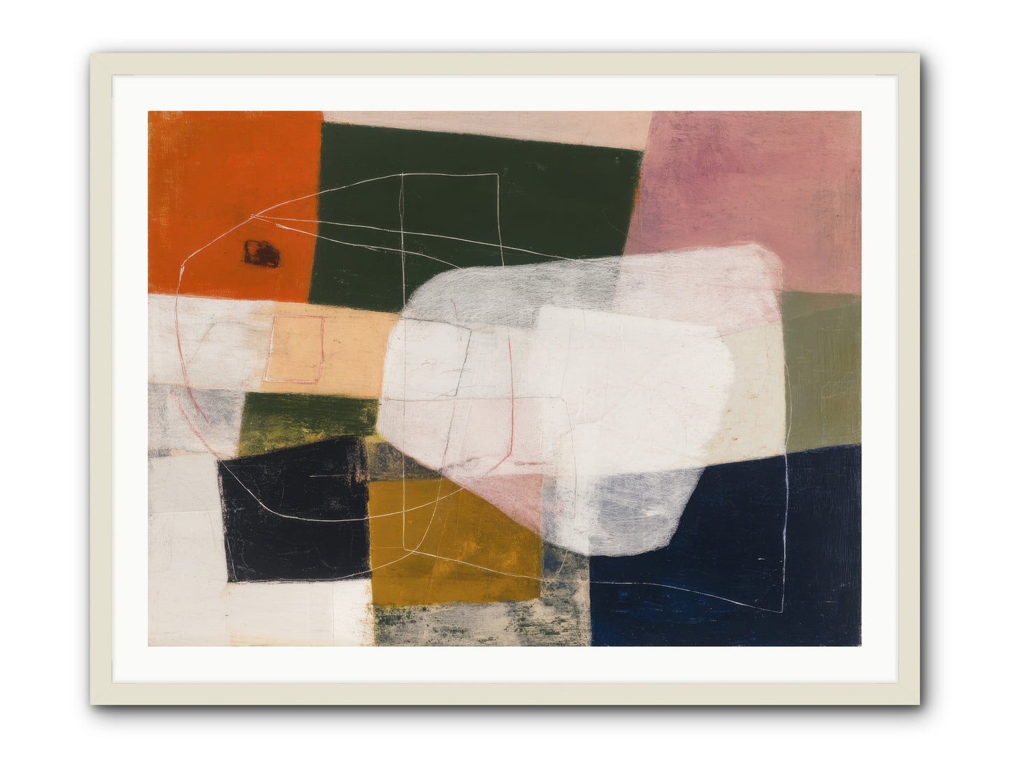 Inhabited -- Framed Print - White 40x30
