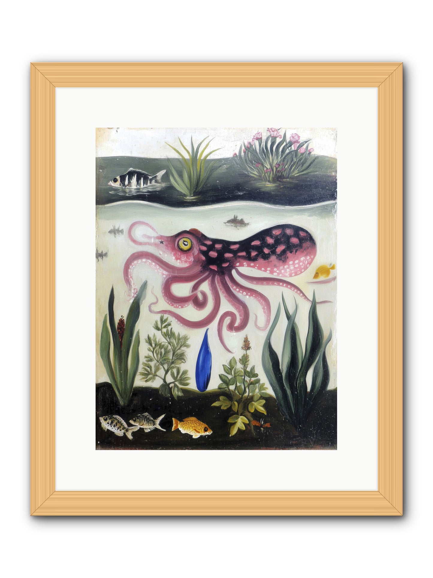 Ink Spell -- Framed Print - Natural 12x16