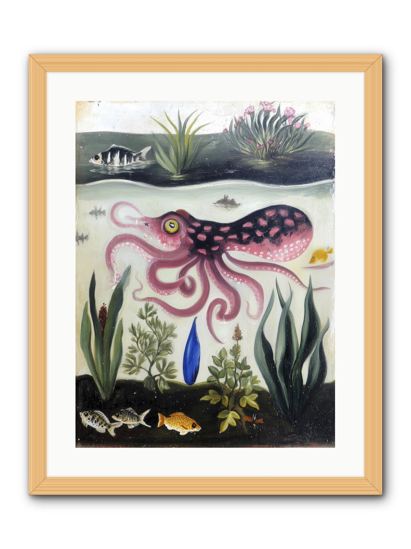 Ink Spell -- Framed Print - Natural 18x24