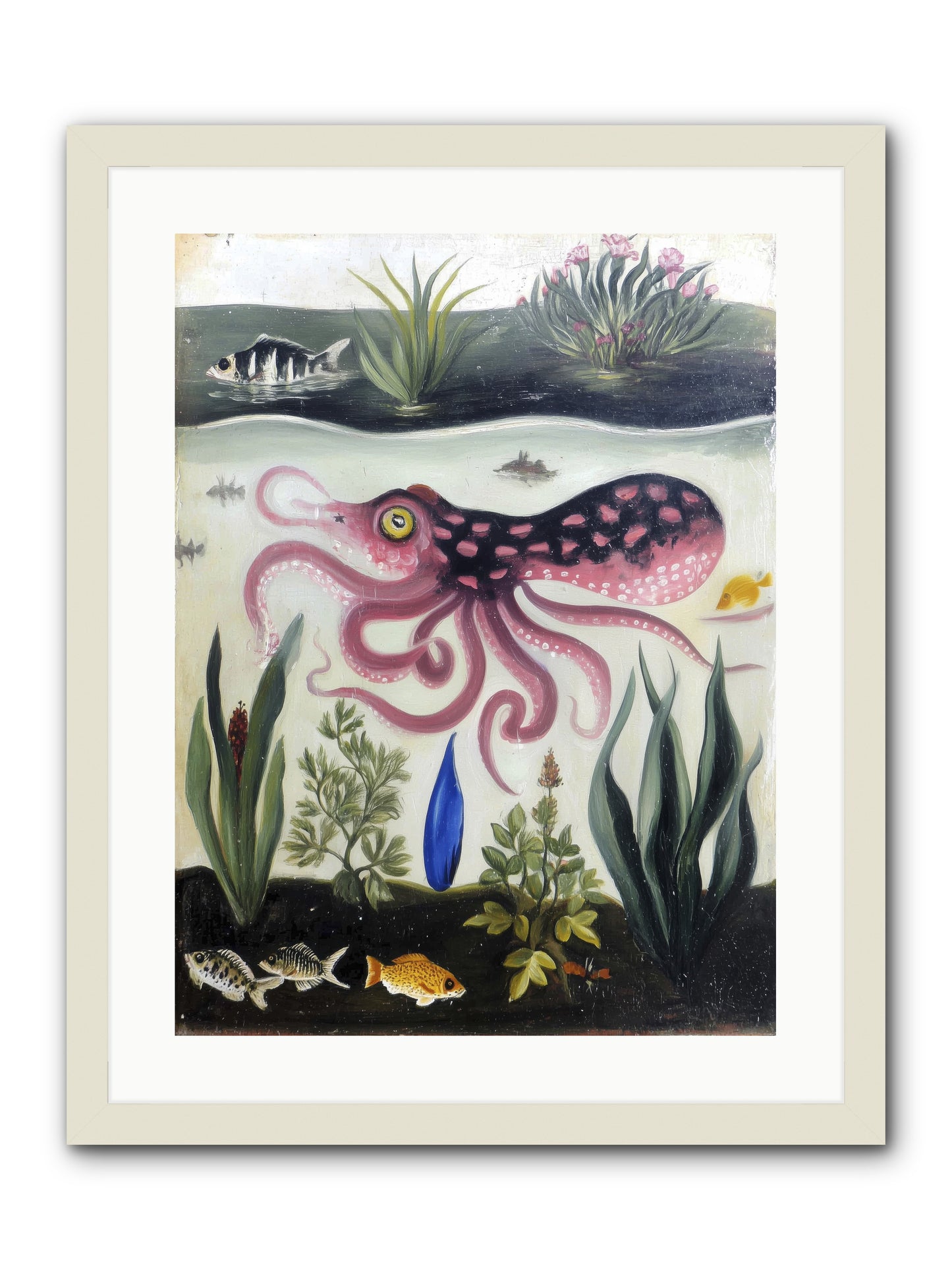 Ink Spell -- Framed Print - White 18x24