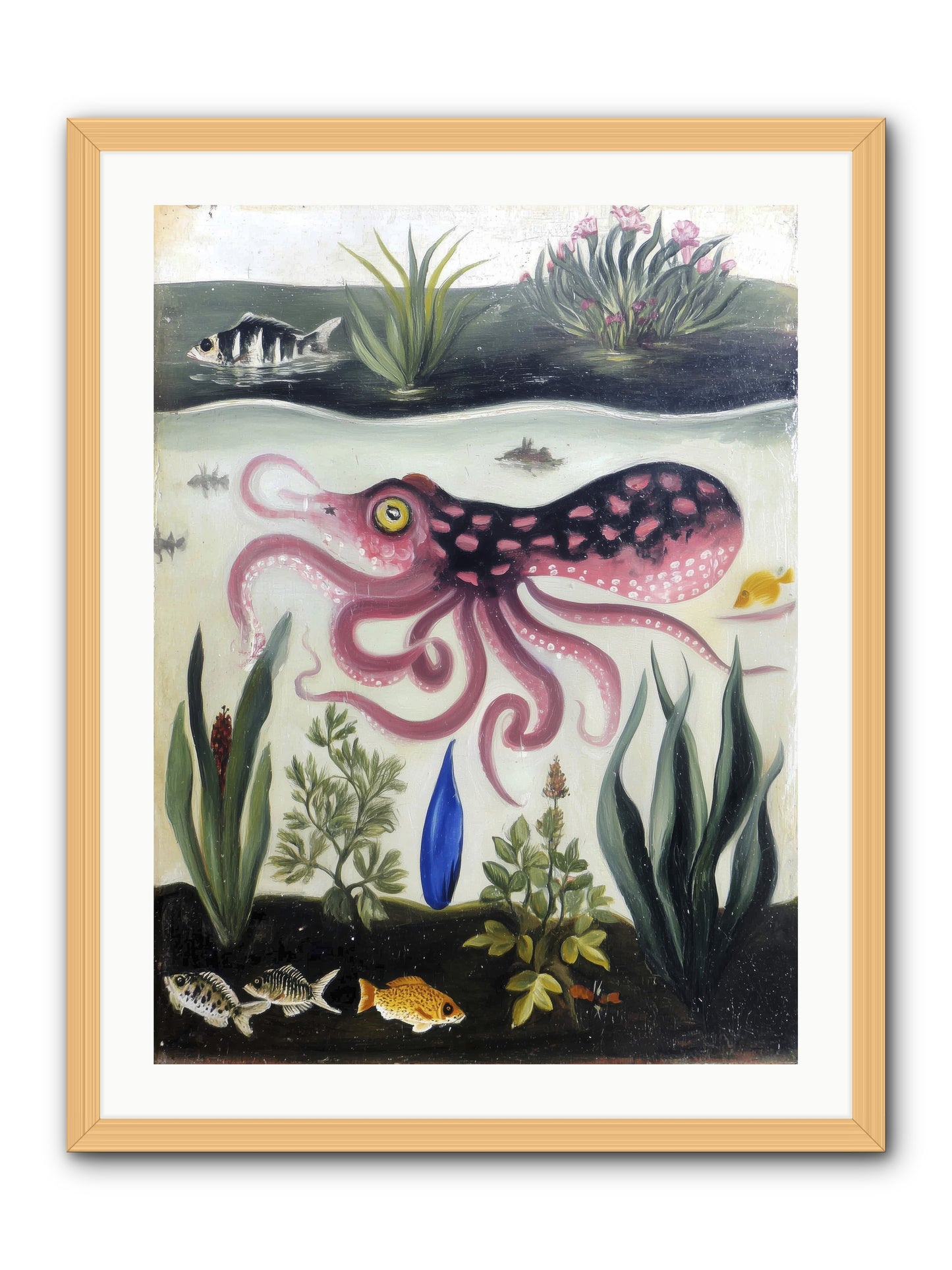 Ink Spell -- Framed Print - Natural 24x32