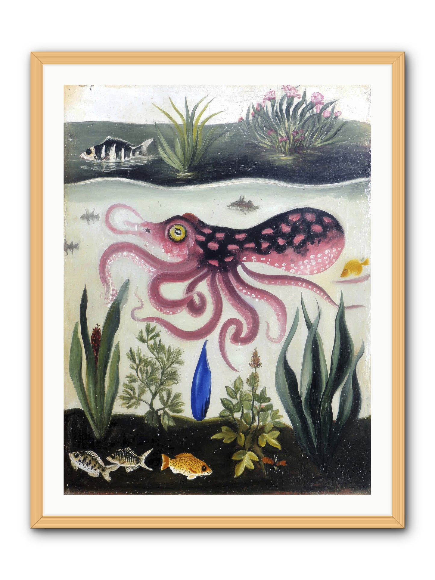 Ink Spell -- Framed Print - Natural 30x40