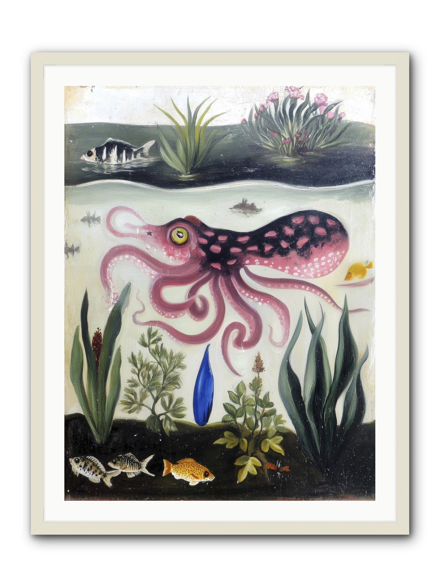 Ink Spell -- Framed Print - White 30x40