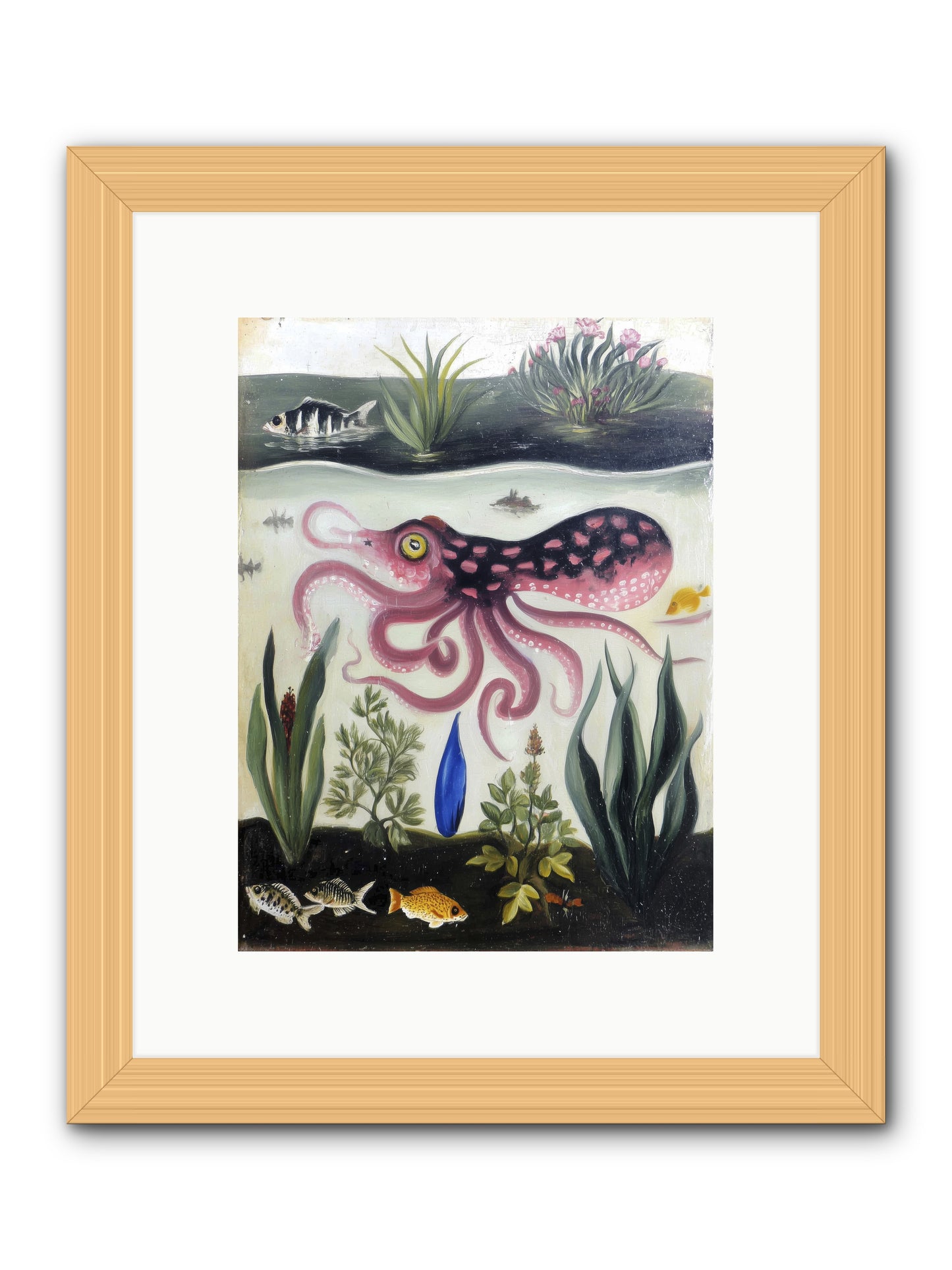 Ink Spell -- Framed Print - Natural 9x12
