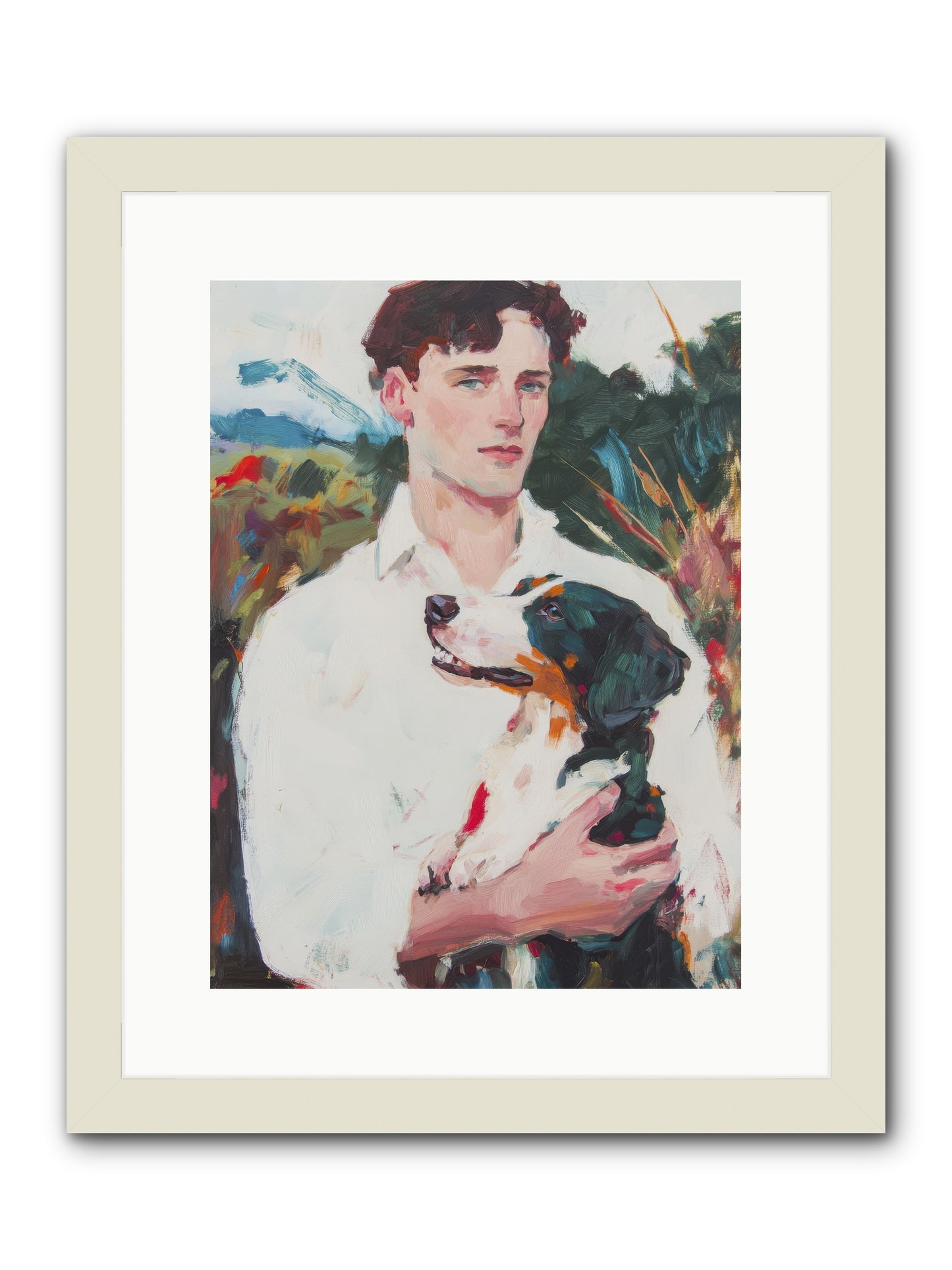 Inseparable Wanderers -- Framed Print - White 12x16