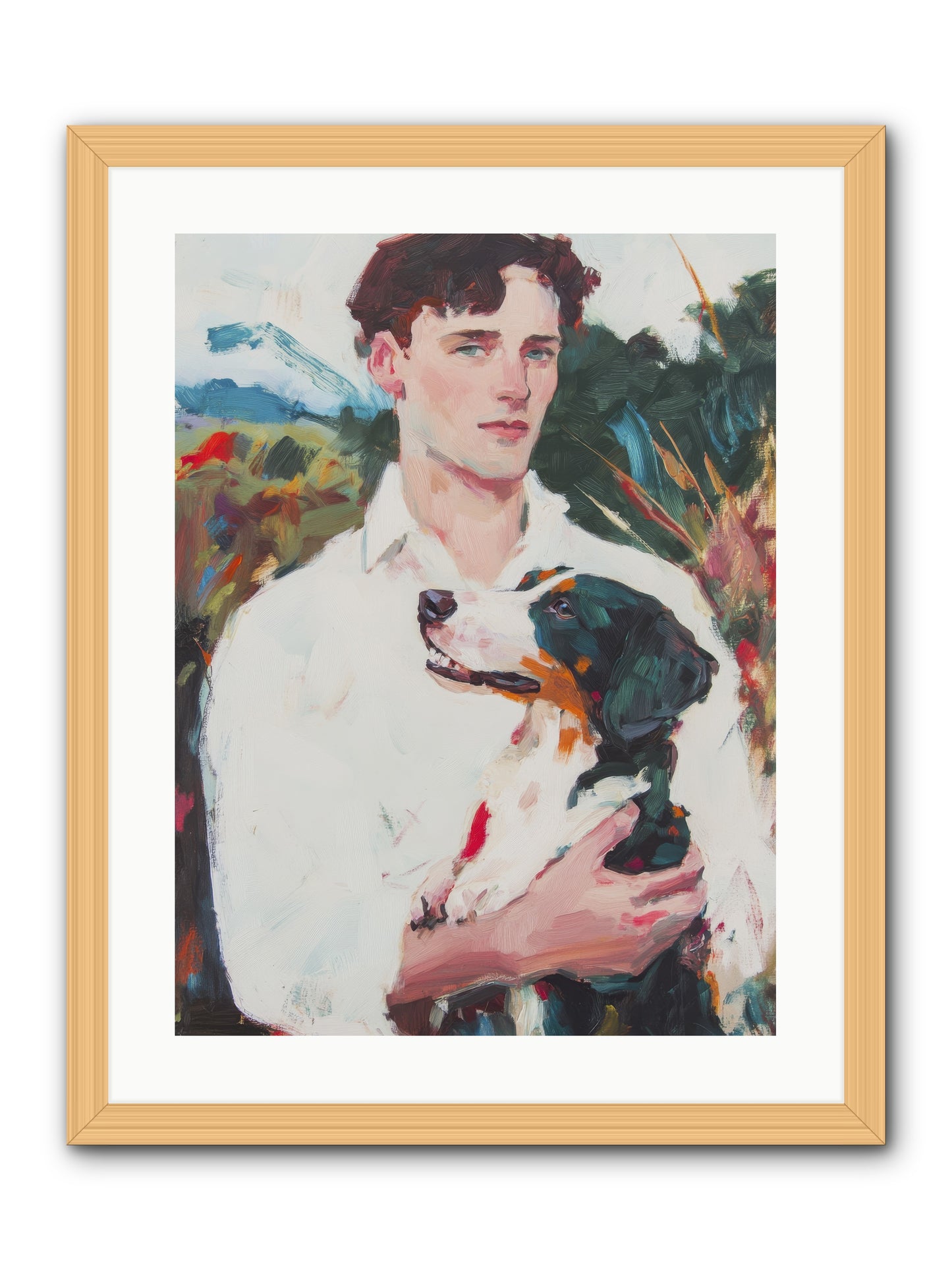 Inseparable Wanderers -- Framed Print - Natural 18x24