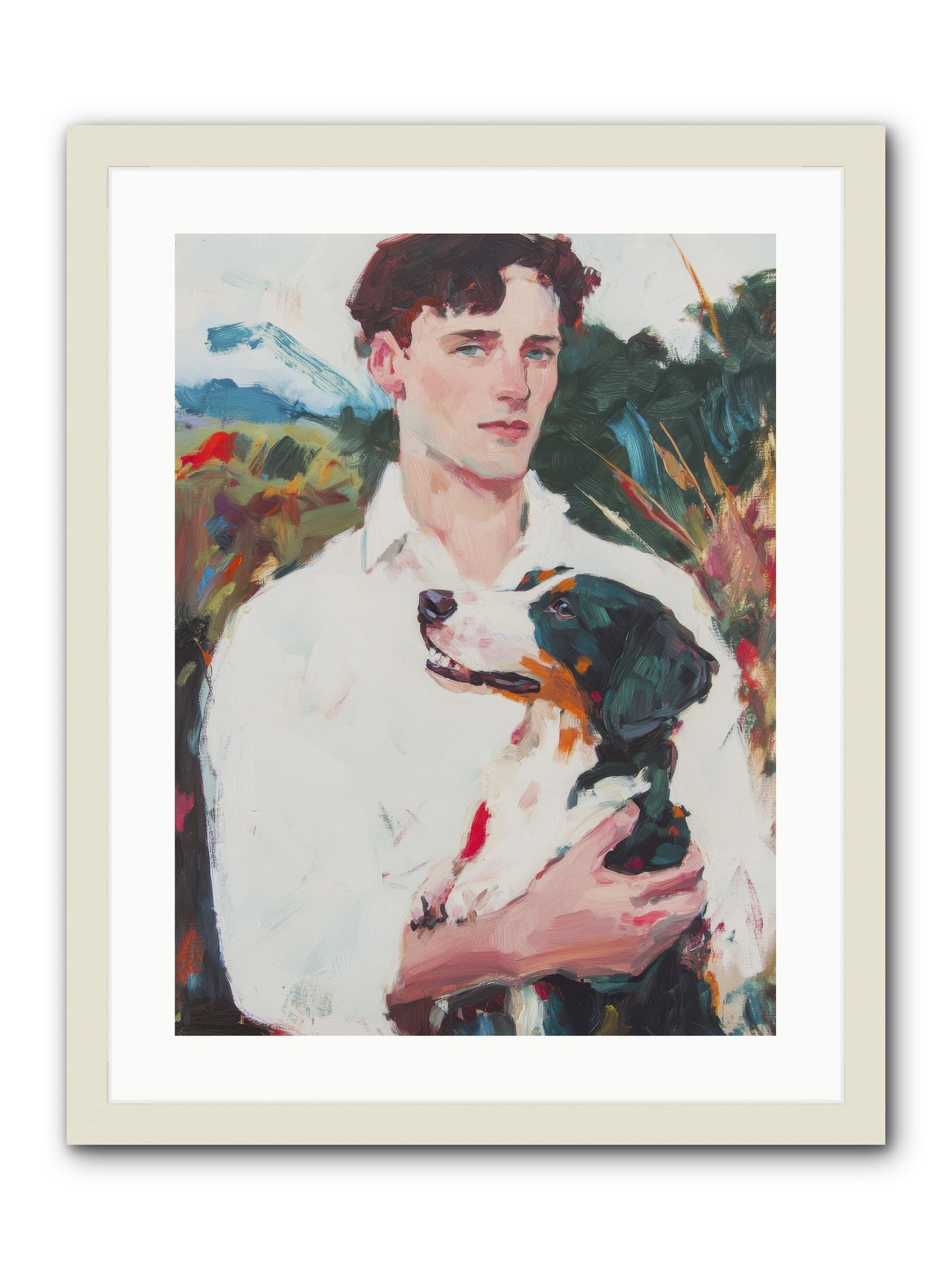 Inseparable Wanderers -- Framed Print - White 18x24