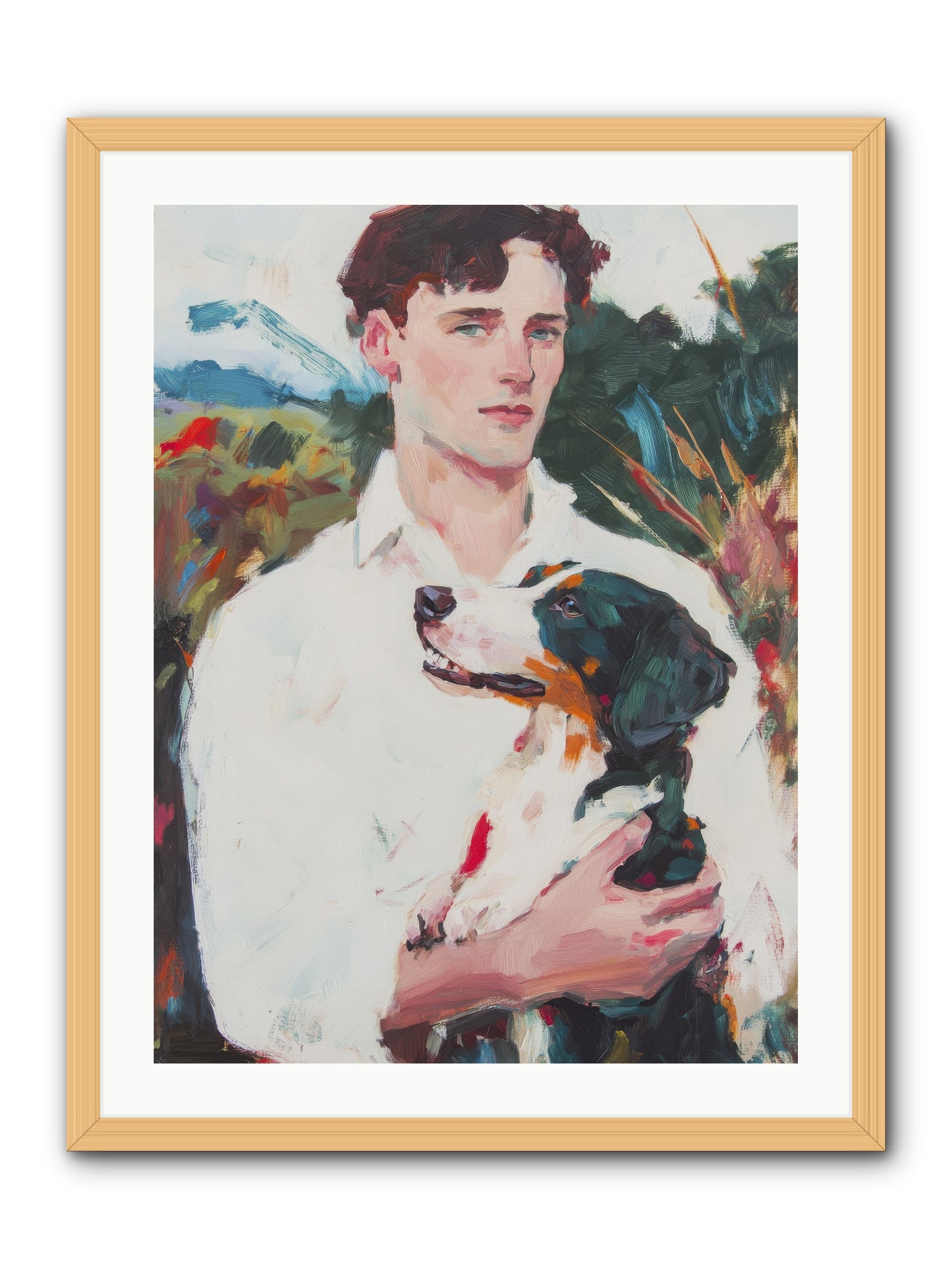 Inseparable Wanderers -- Framed Print - Natural 24x32