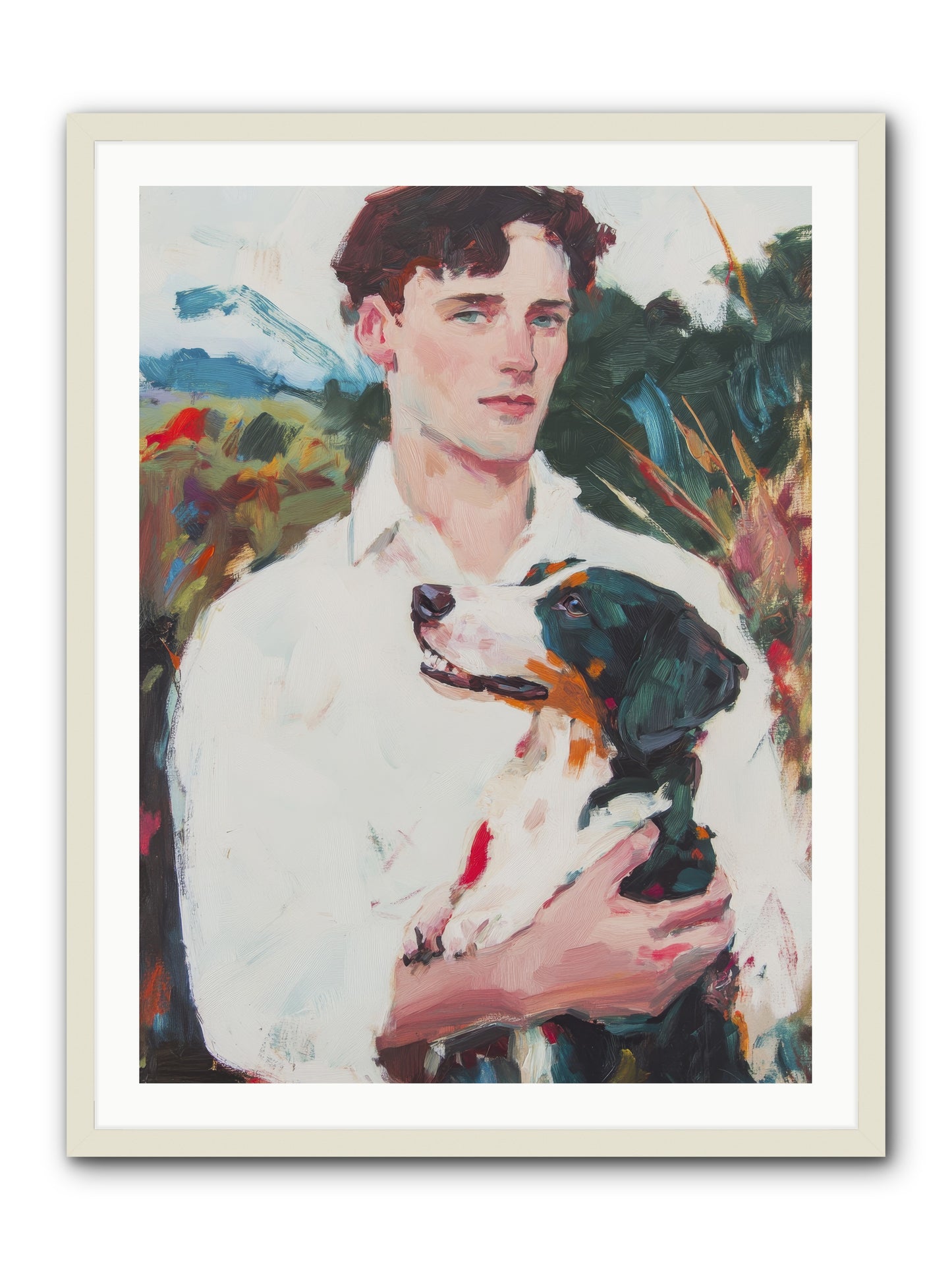 Inseparable Wanderers -- Framed Print - White 30x40