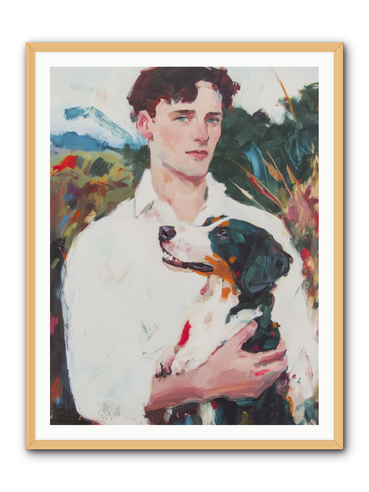 Inseparable Wanderers -- Framed Print - Natural 36x48