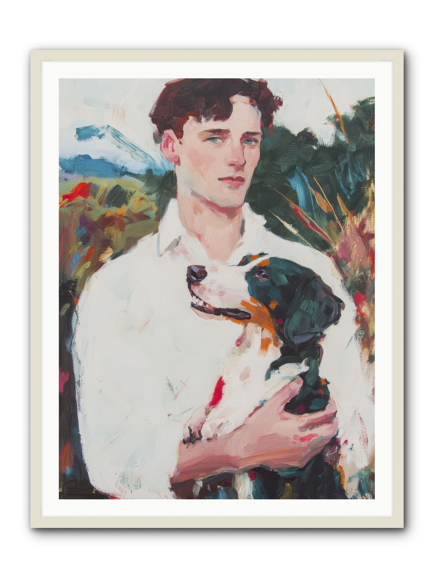 Inseparable Wanderers -- Framed Print - White 36x48