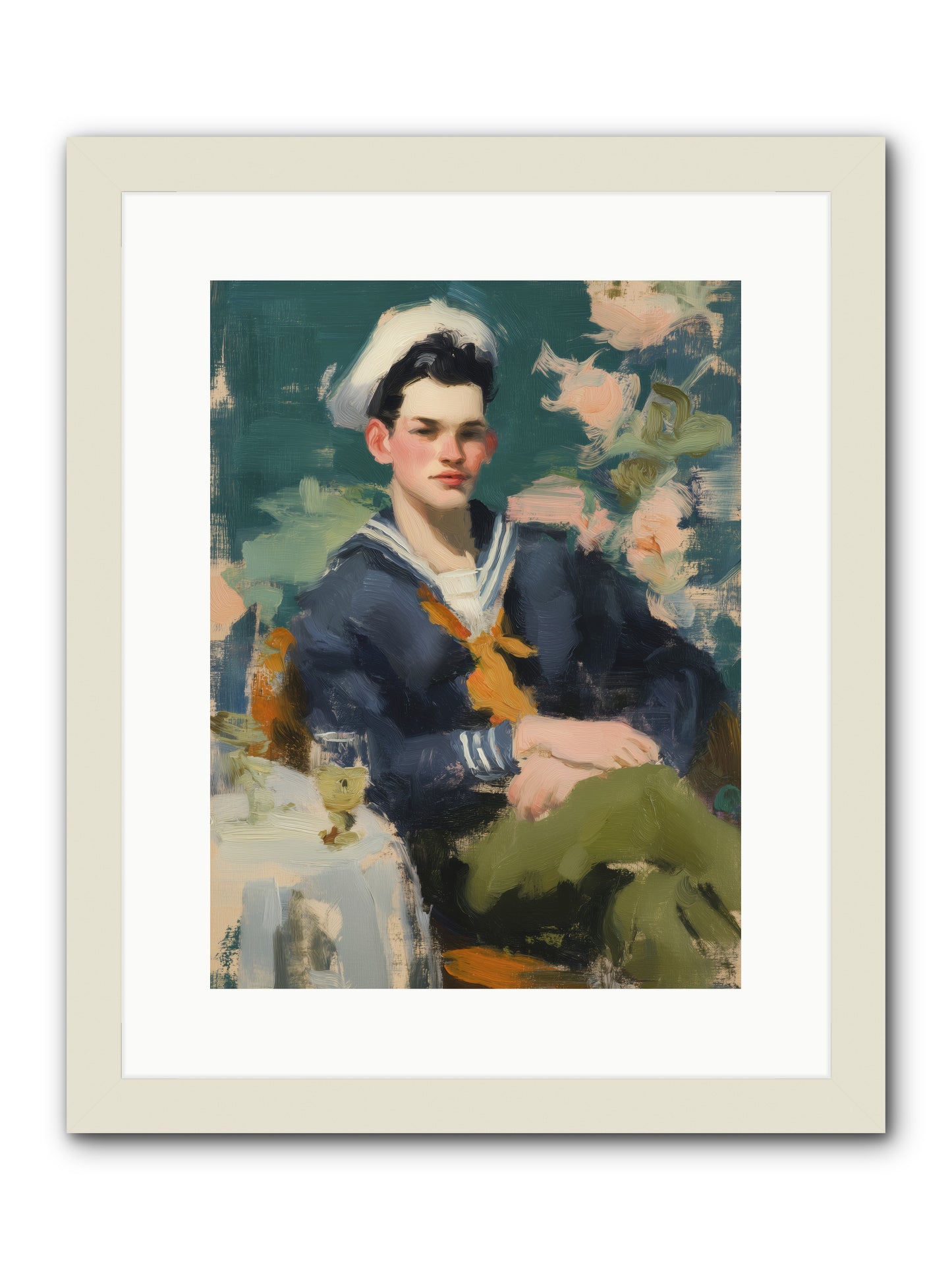 Invisible Currents -- Framed Print - White 12x16