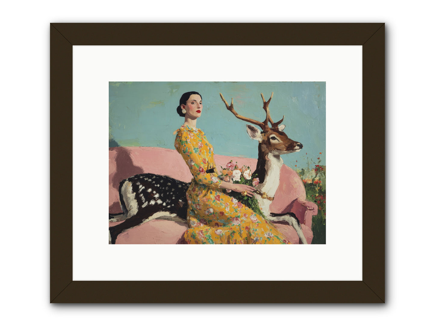 Iridescent Parlor-REZ -- Framed Print - Black 12x9