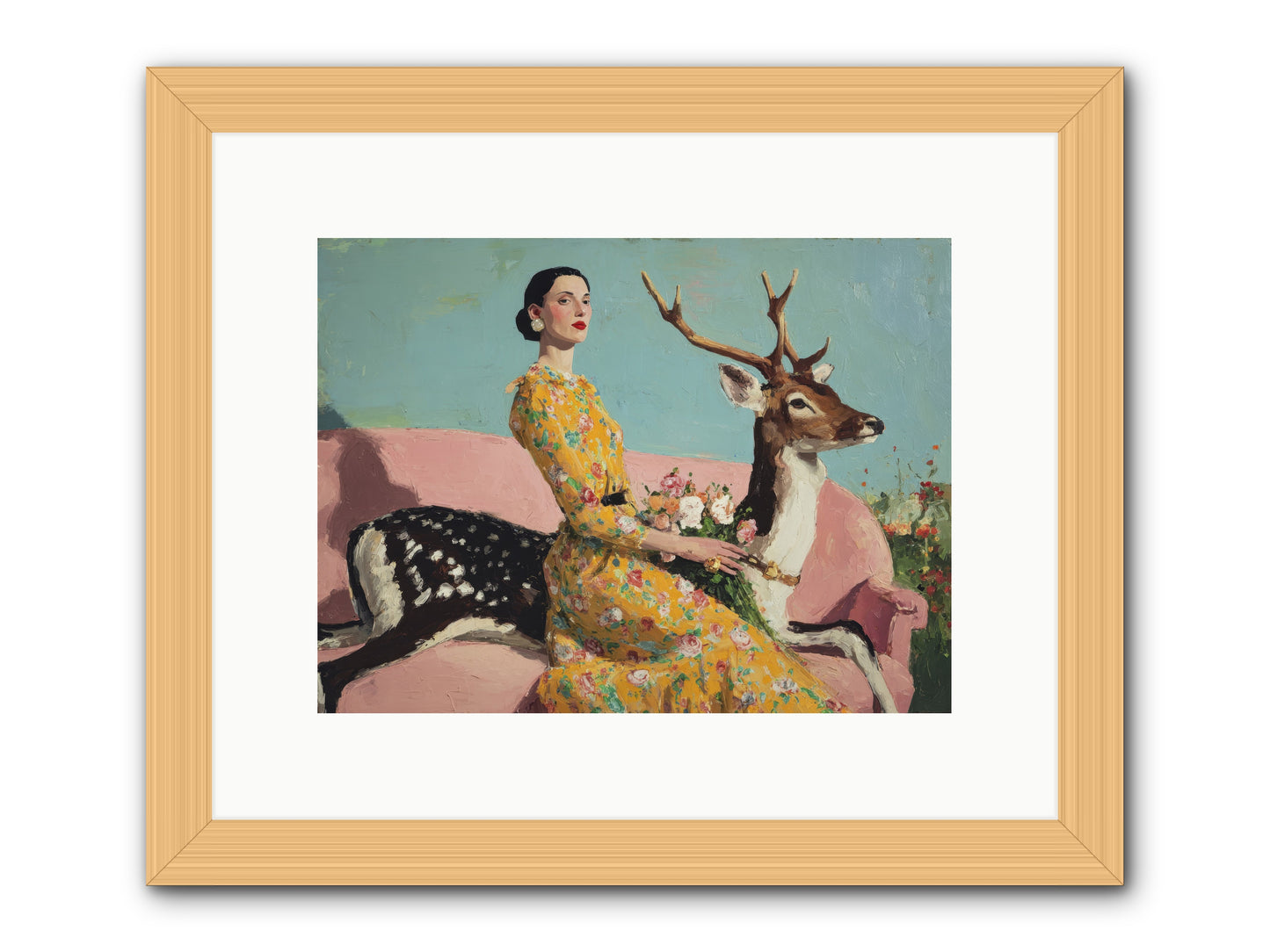 Iridescent Parlor-REZ -- Framed Print - Natural 12x9