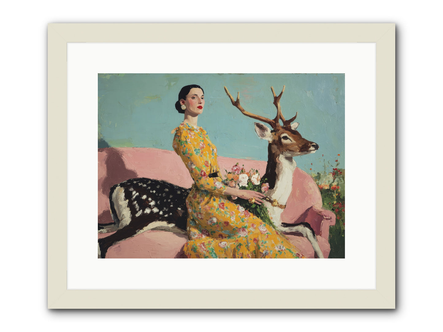 Iridescent Parlor-REZ -- Framed Print - White 16x12