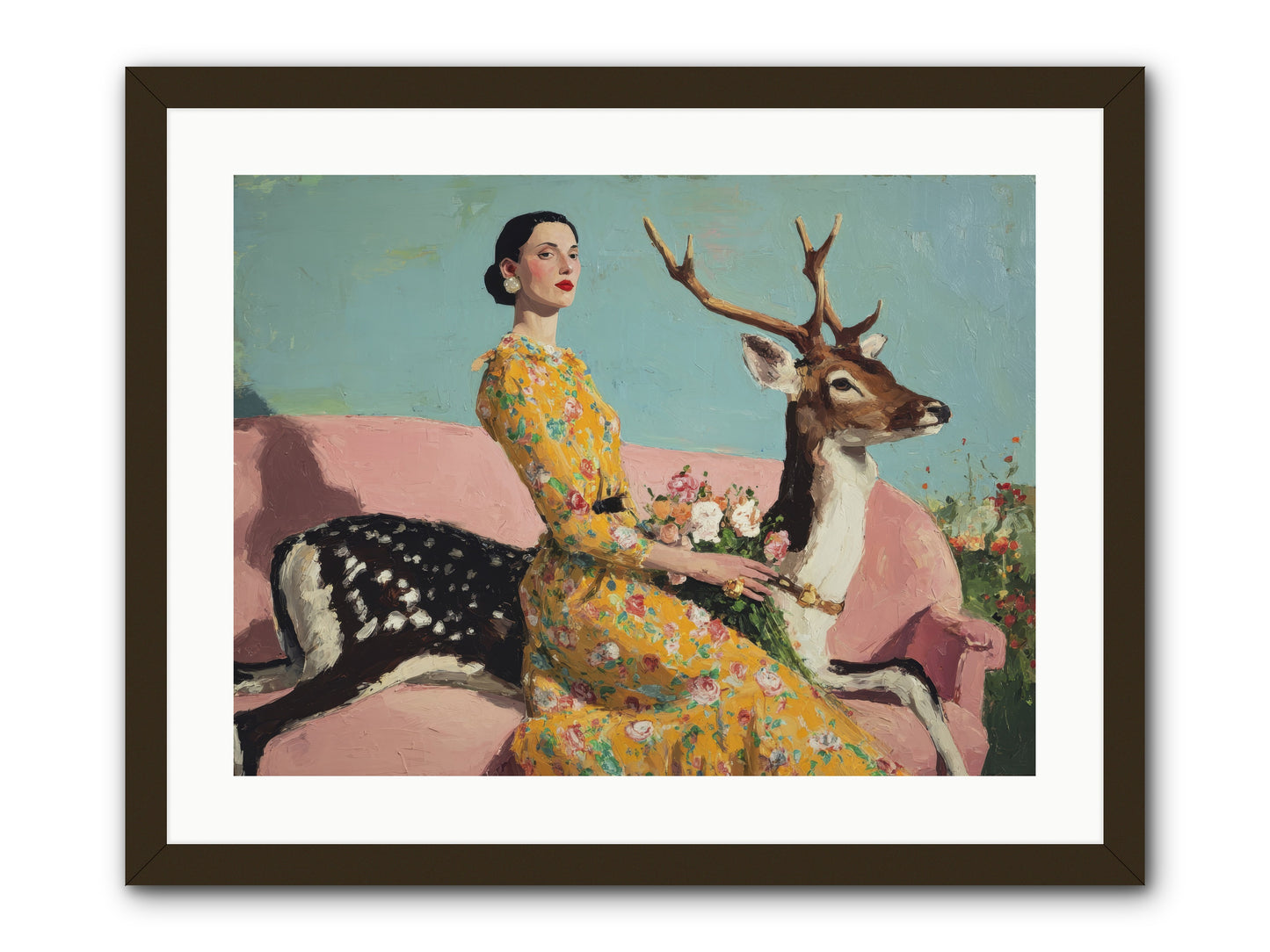 Iridescent Parlor-REZ -- Framed Print - Black 24x18