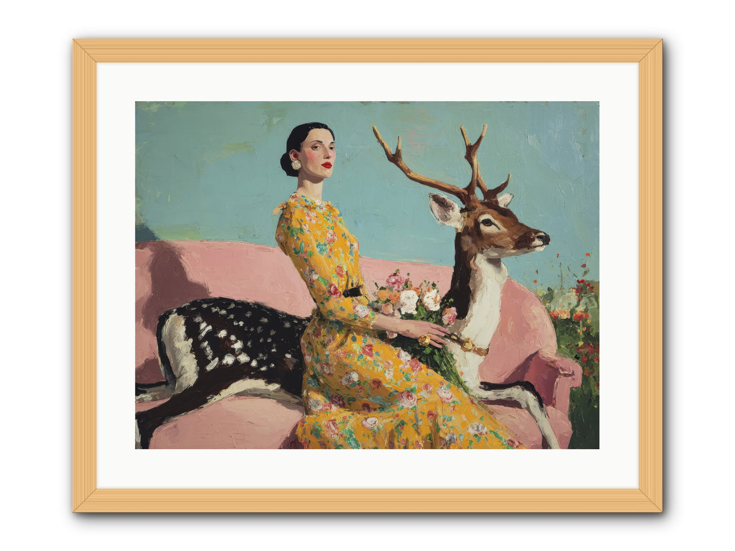 Iridescent Parlor-REZ -- Framed Print - Natural 24x18