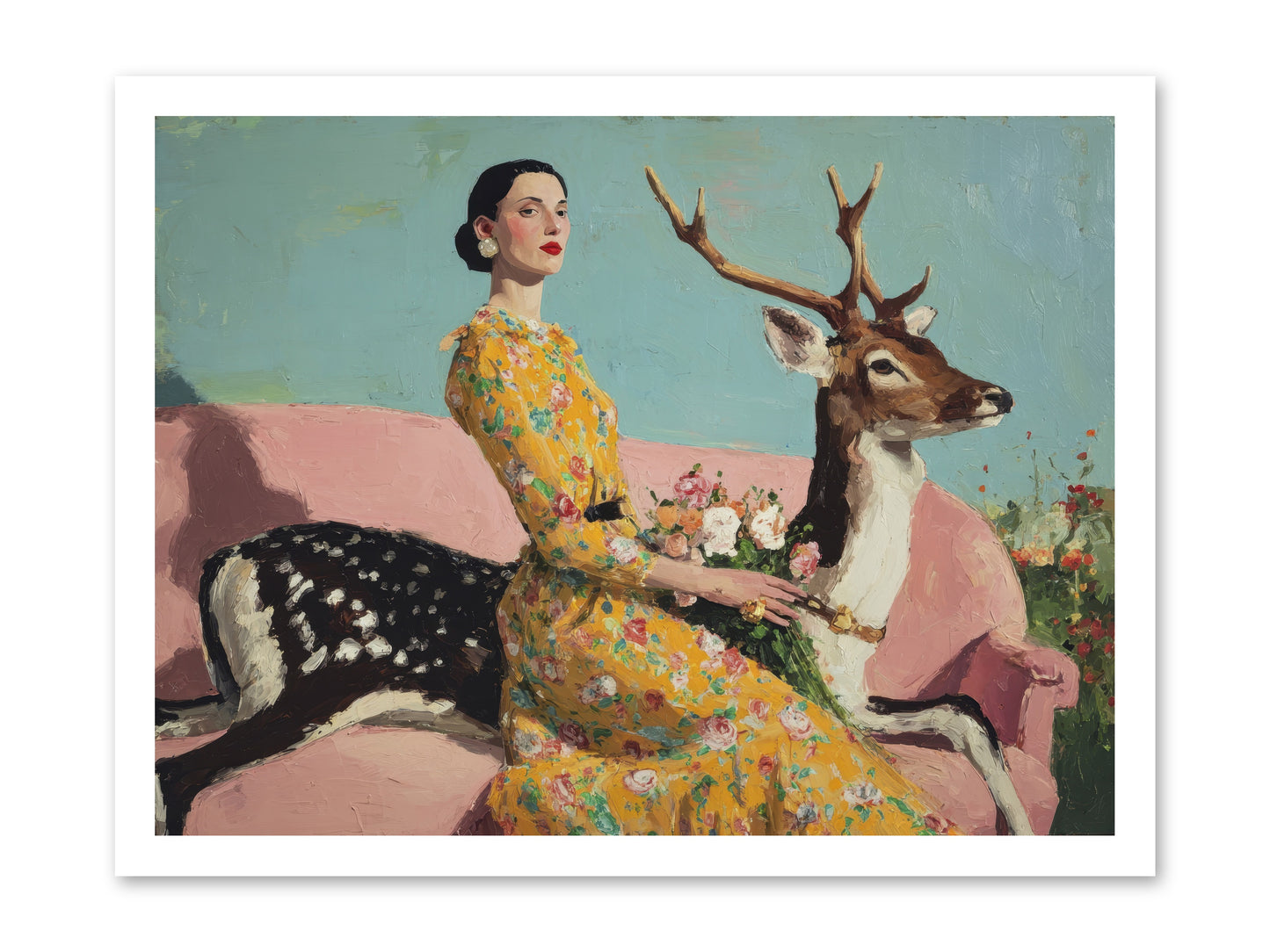 Iridescent Parlor-REZ -- Loose Canvas Print 24x18