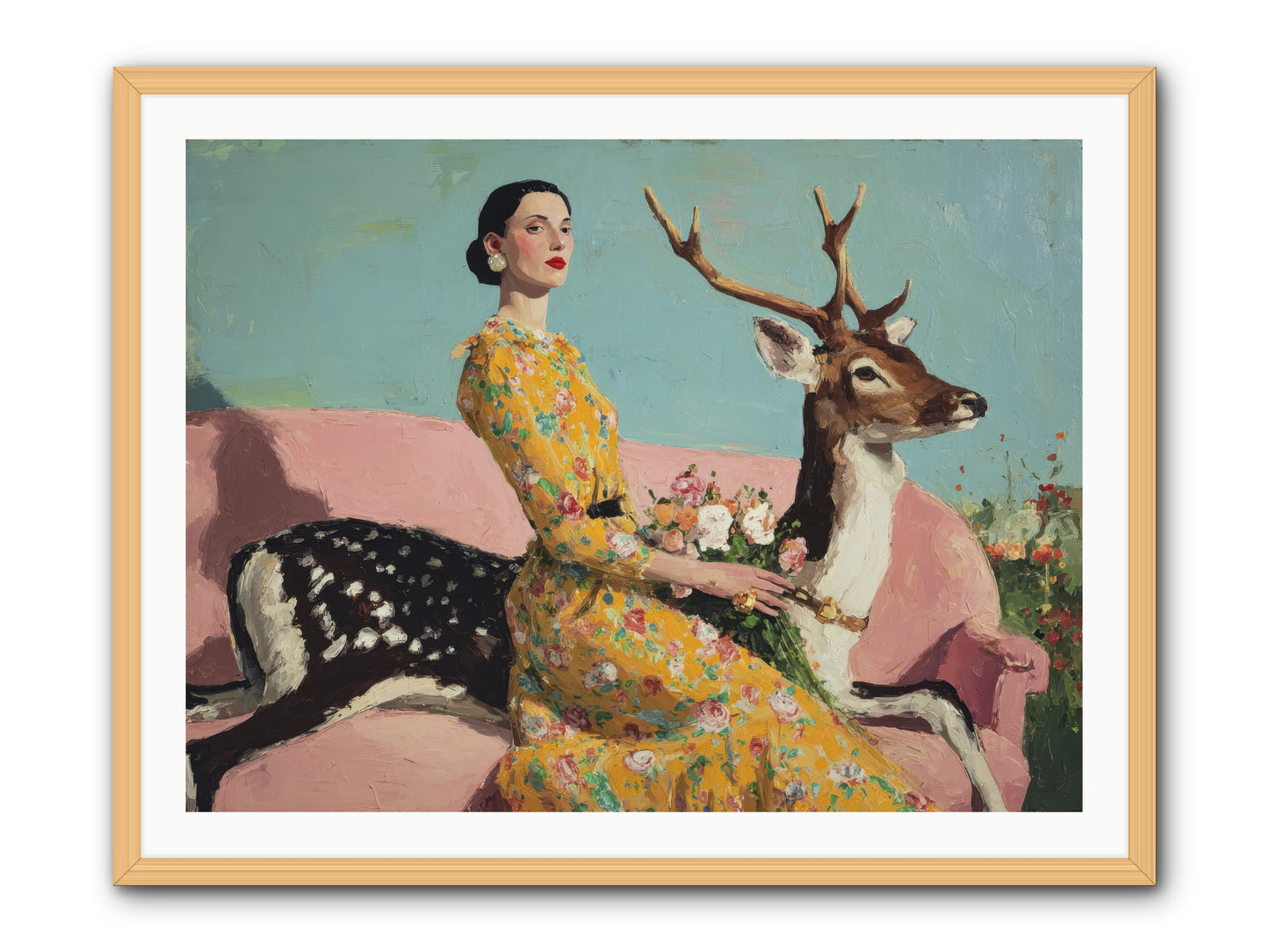 Iridescent Parlor-REZ -- Framed Print - Natural 40x30