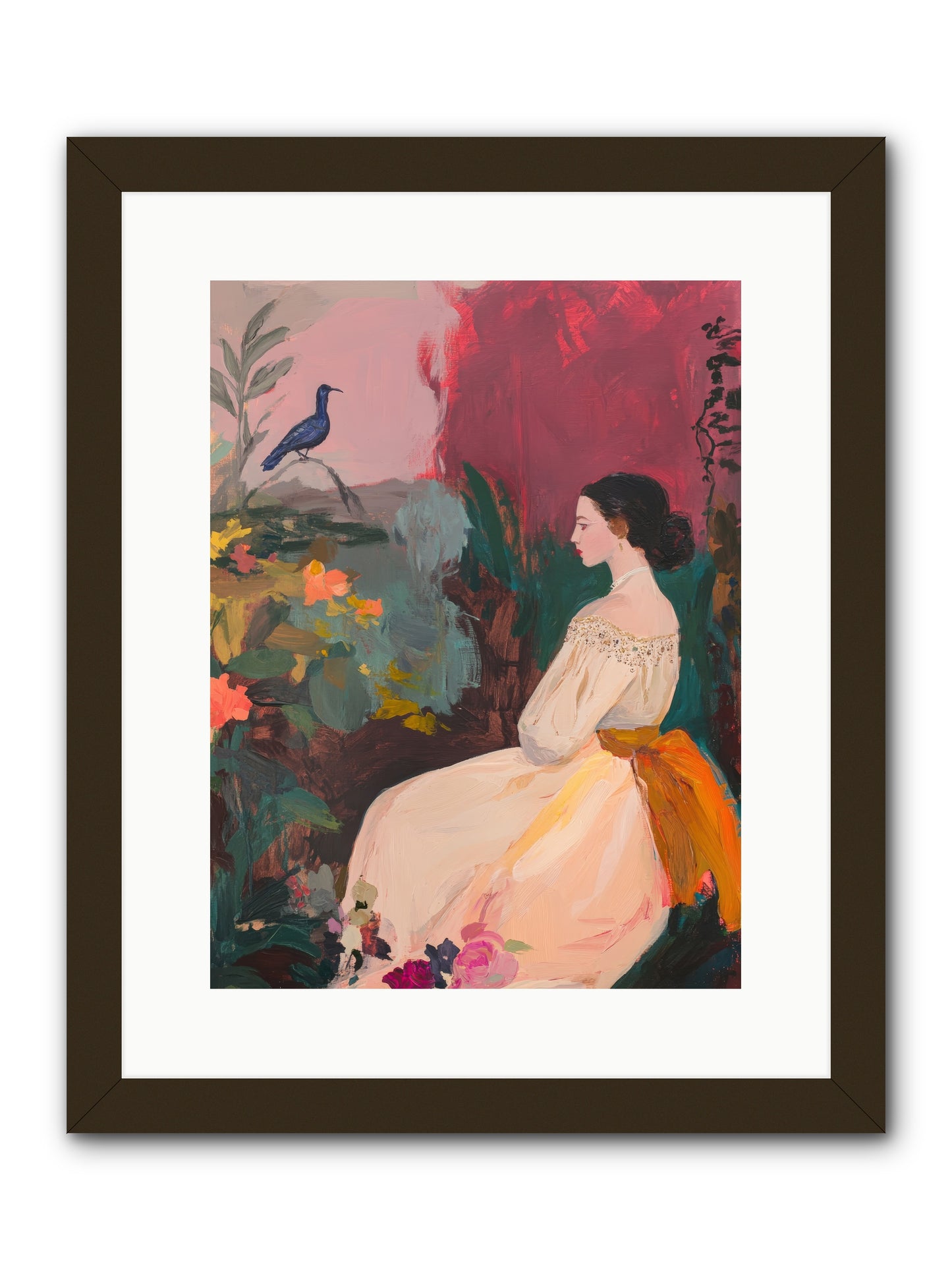 Iris Blackbird-REZ -- Framed Print - Black 12x16