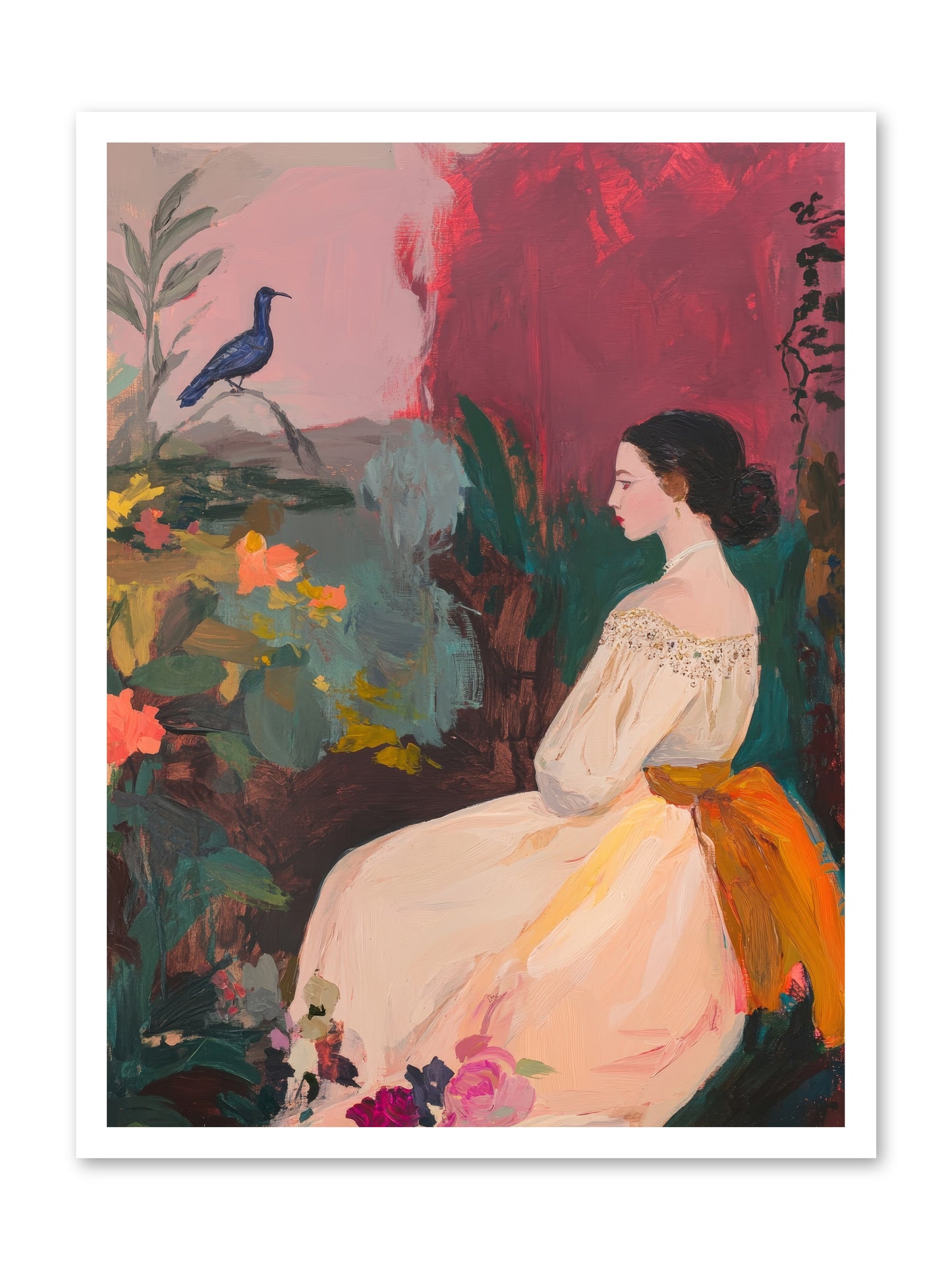 Iris Blackbird-REZ -- Loose Canvas Print 24x32