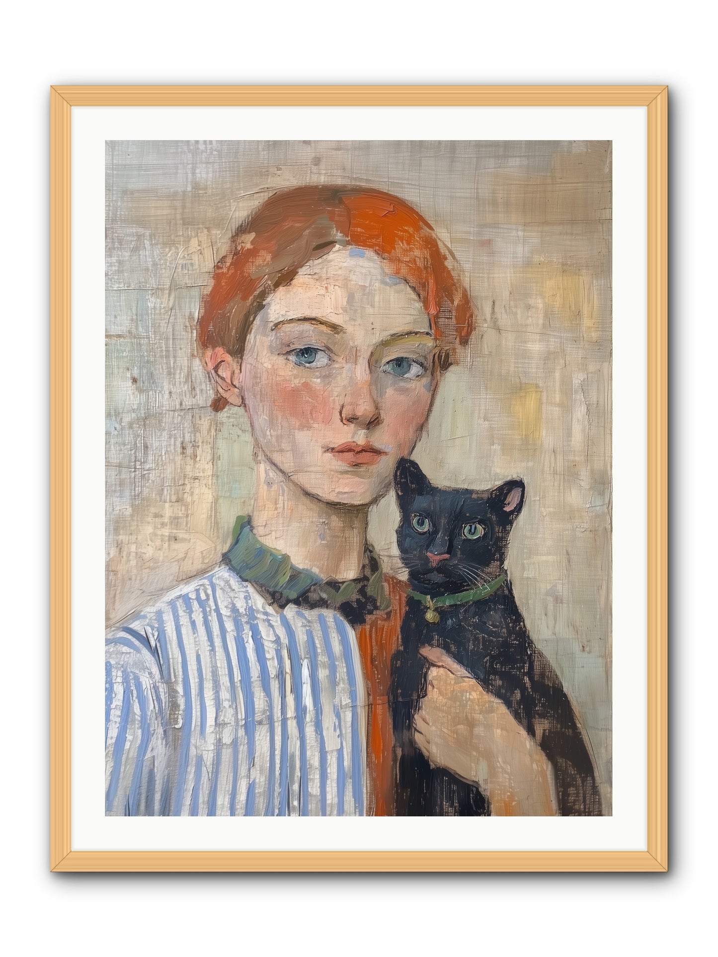 Jack And Joan -- Framed Print - Natural 30x40