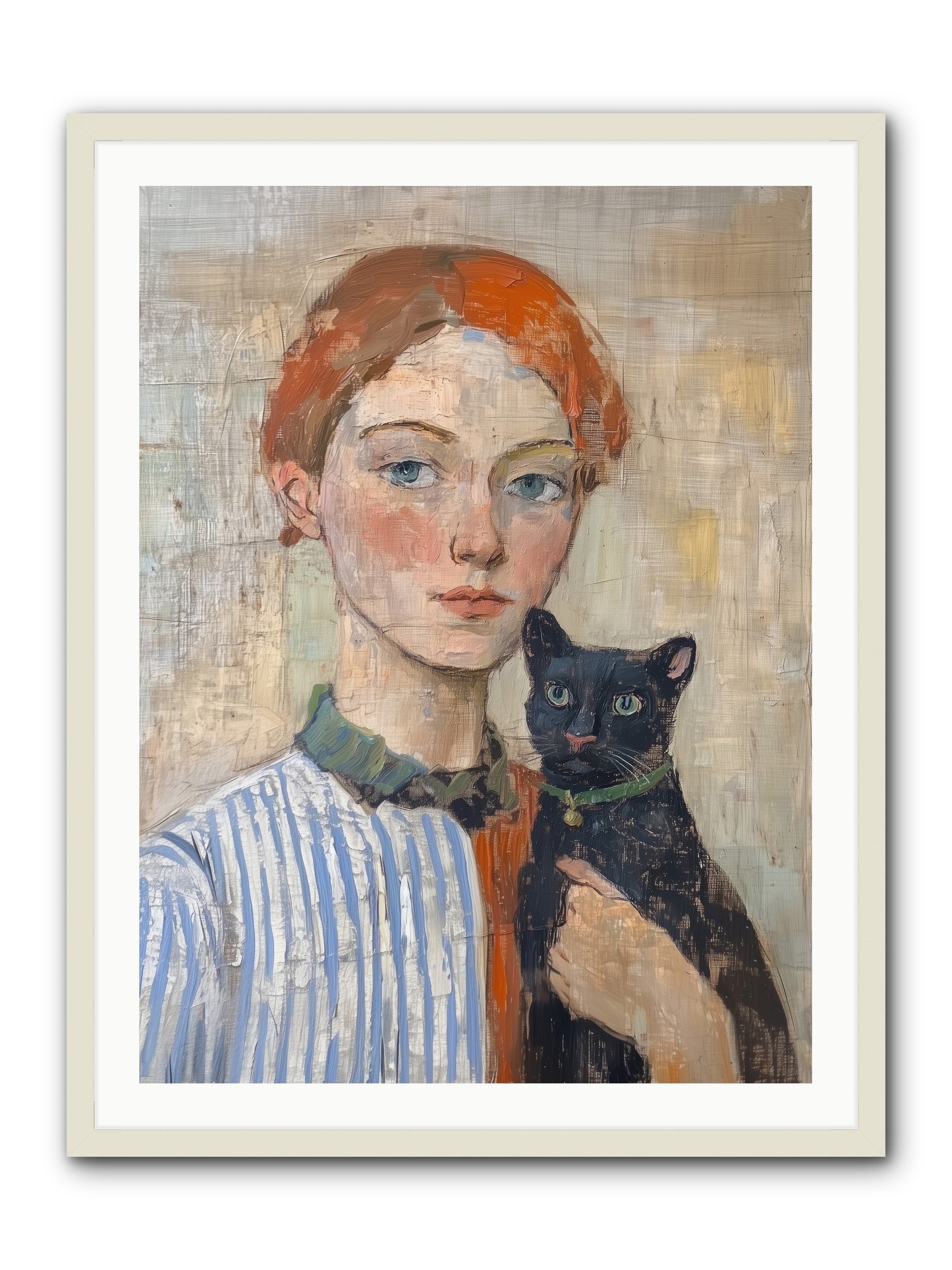 Jack And Joan -- Framed Print - White 30x40