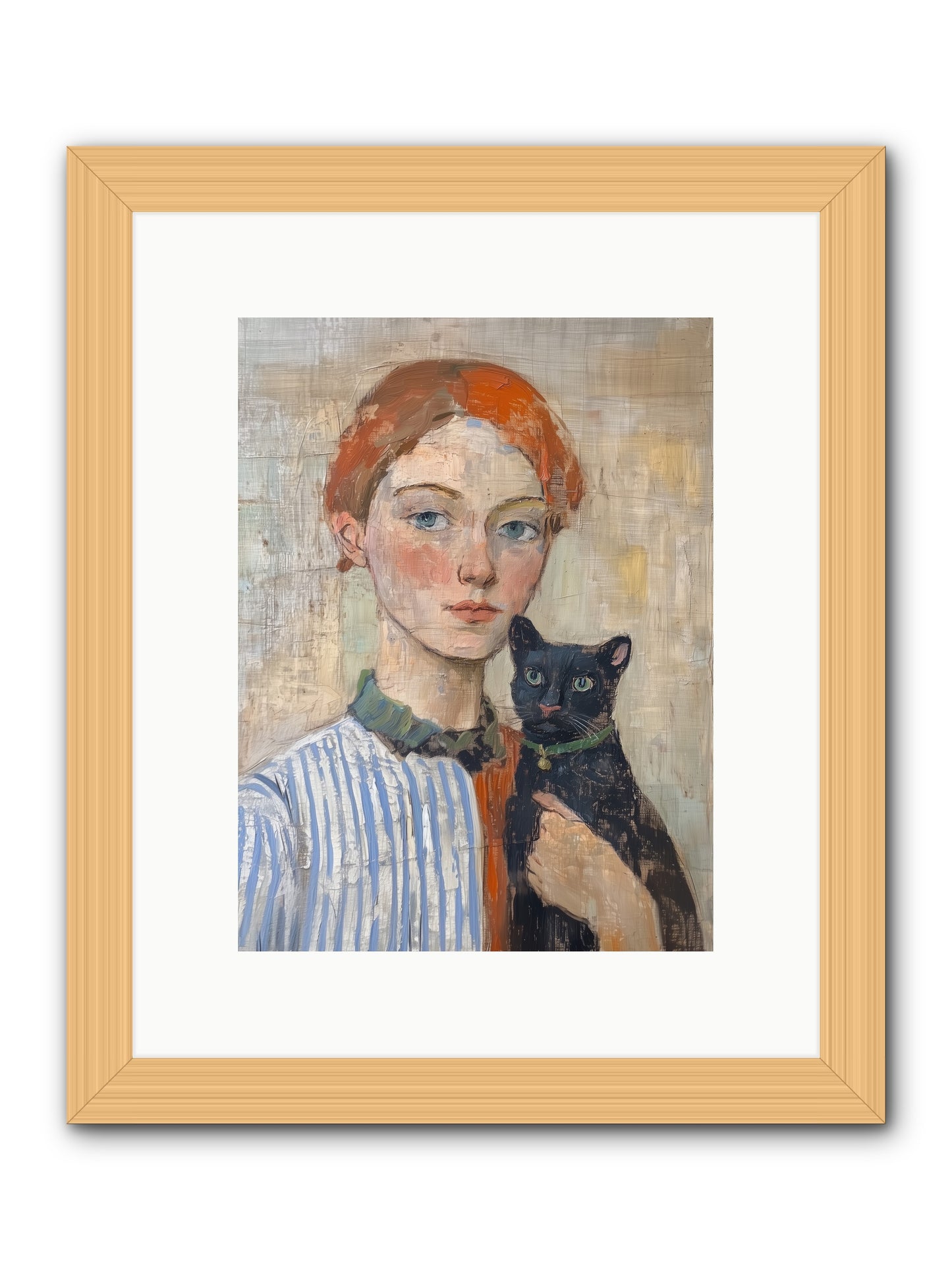 Jack And Joan -- Framed Print - Natural 9x12