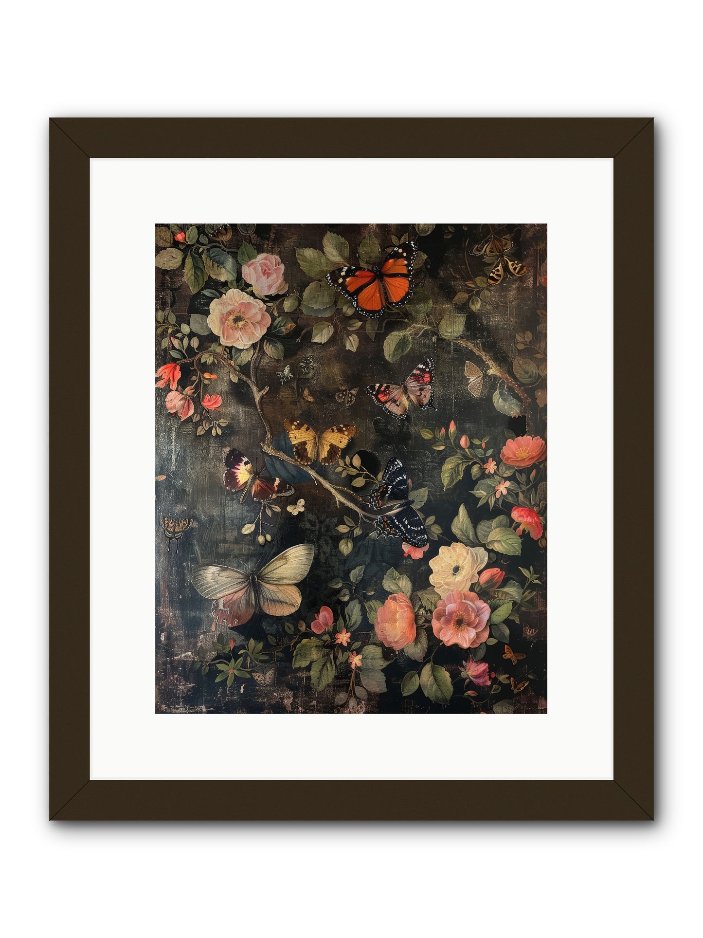 Jardin D'Automne -- Framed Print - Black 12x15