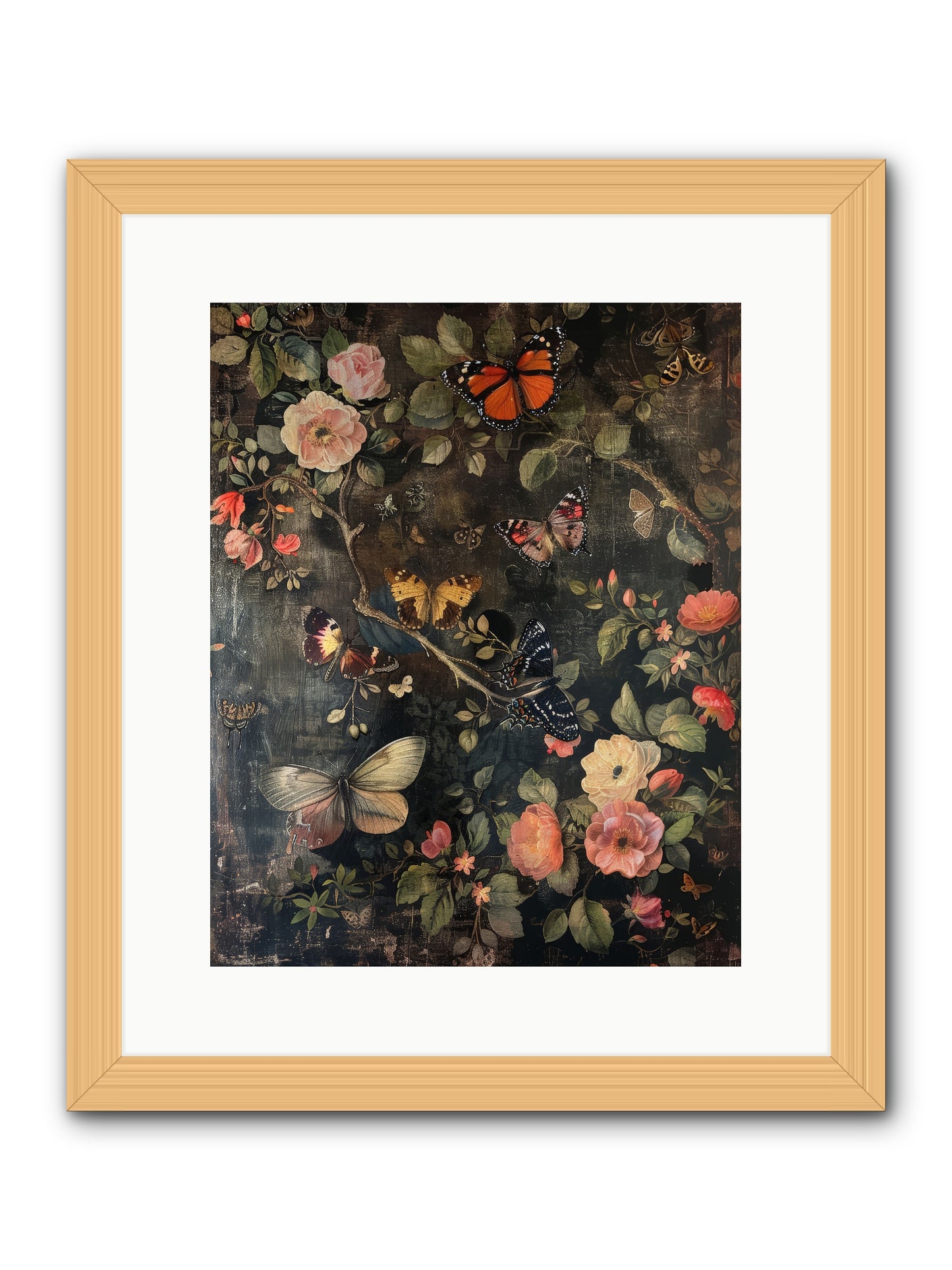Jardin D'Automne -- Framed Print - Natural 12x15