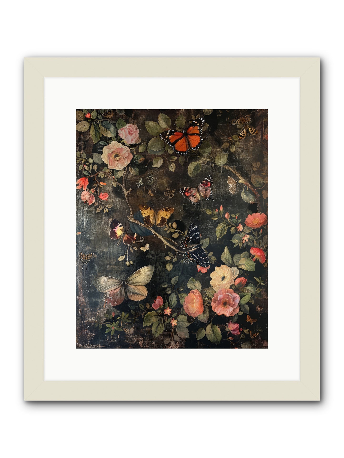 Jardin D'Automne -- Framed Print - White 12x15