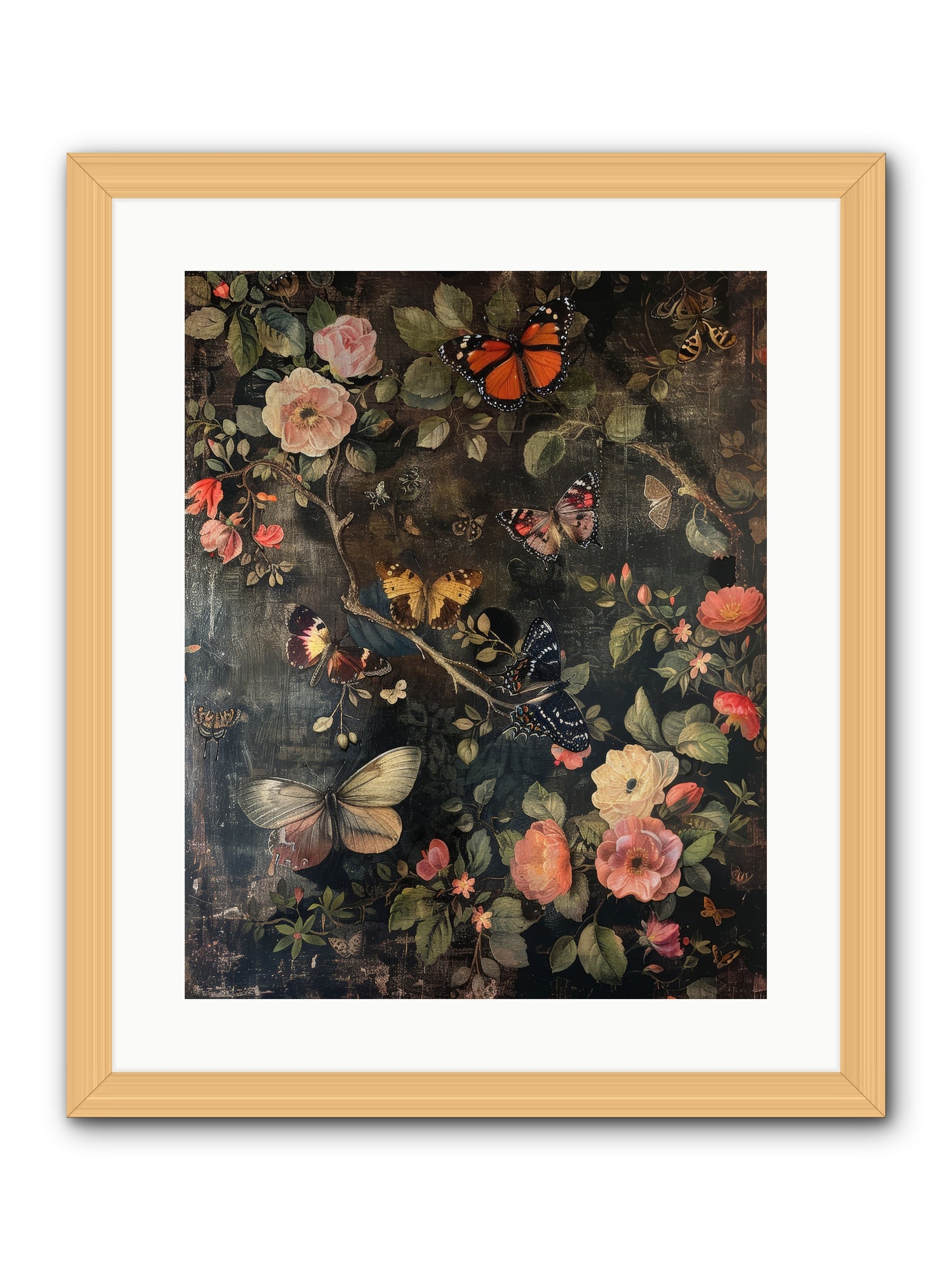Jardin D'Automne -- Framed Print - Natural 16x20