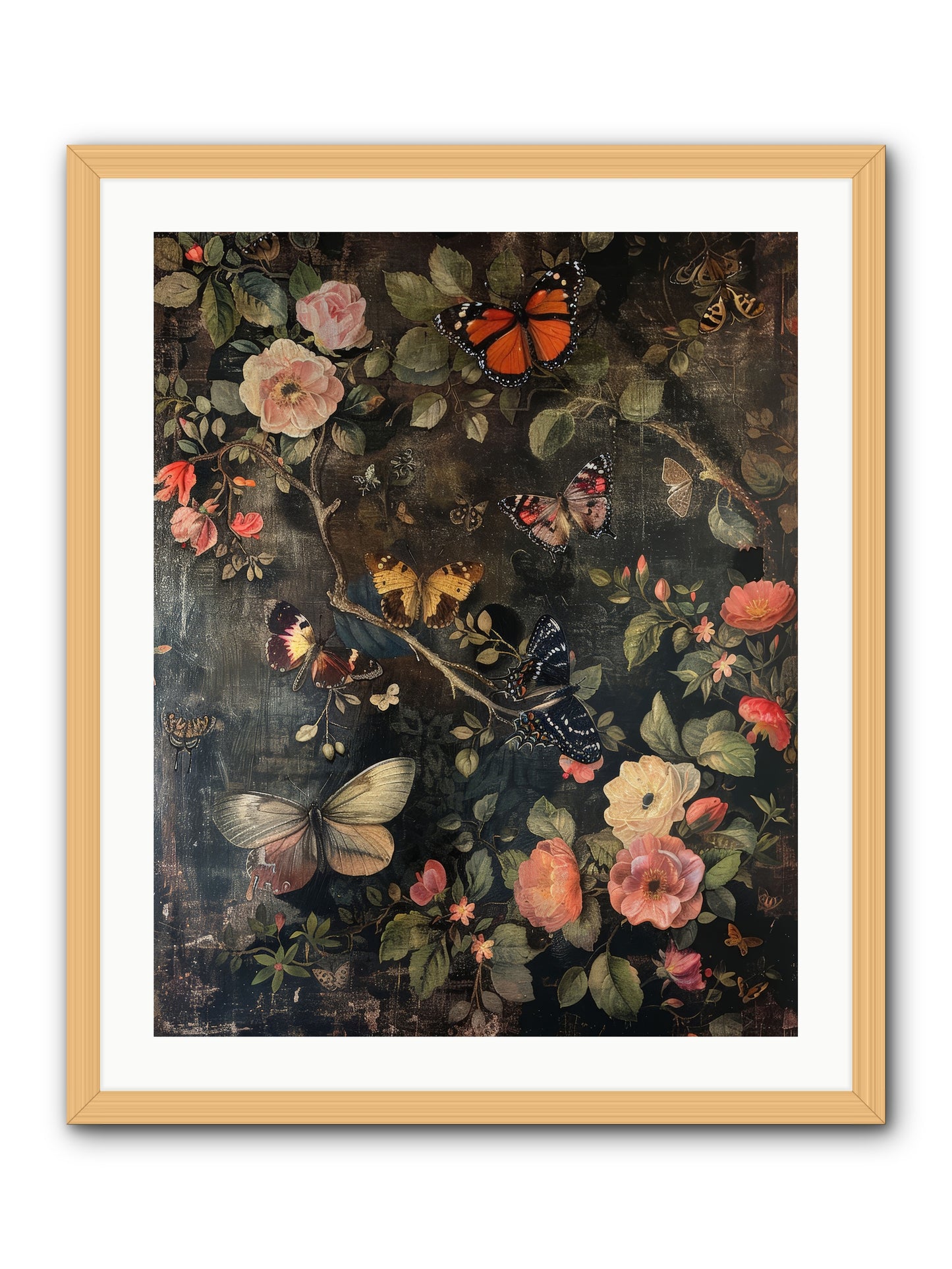 Jardin D'Automne -- Framed Print - Natural 24x30