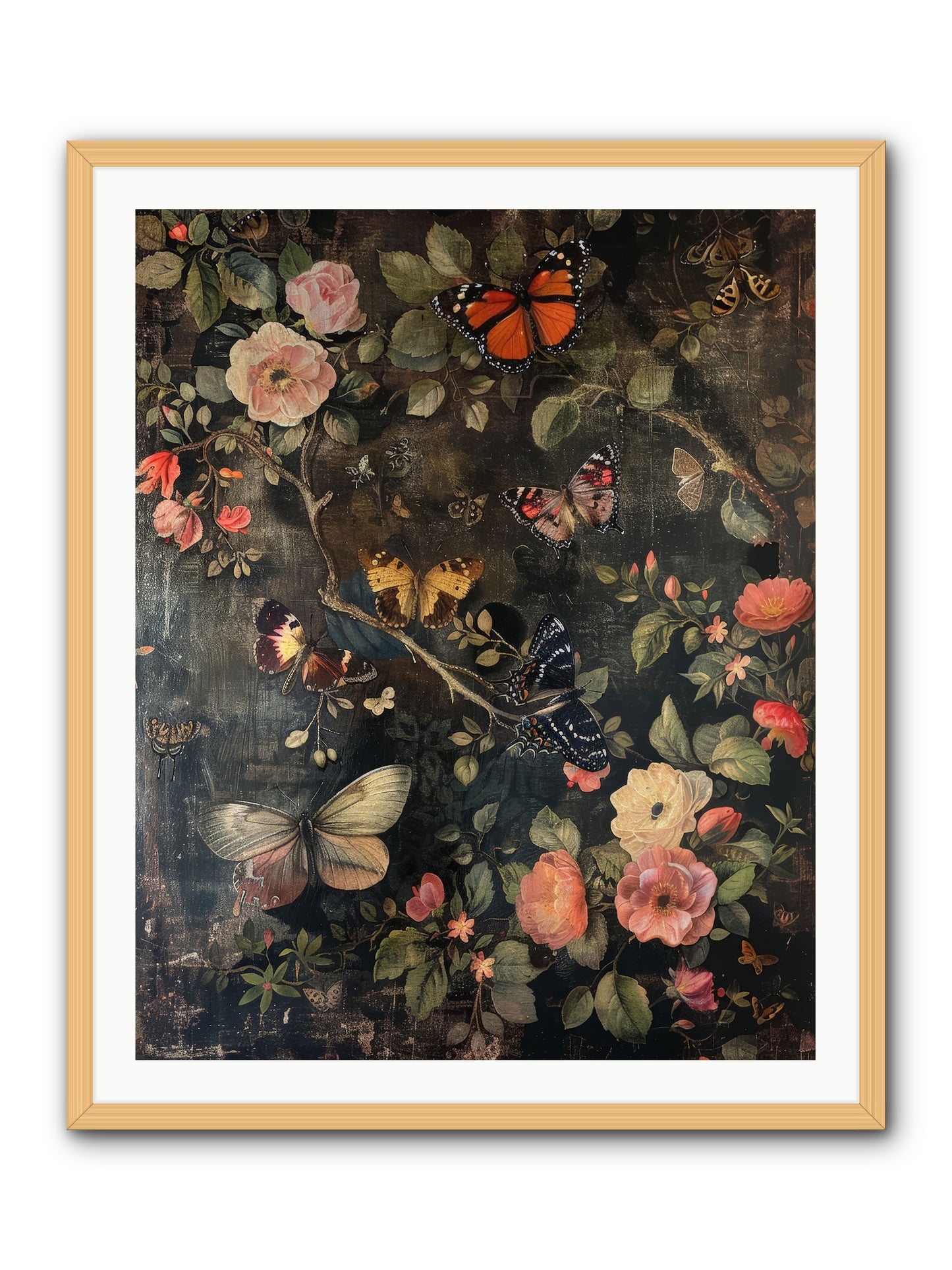 Jardin D'Automne -- Framed Print - Natural 32x40