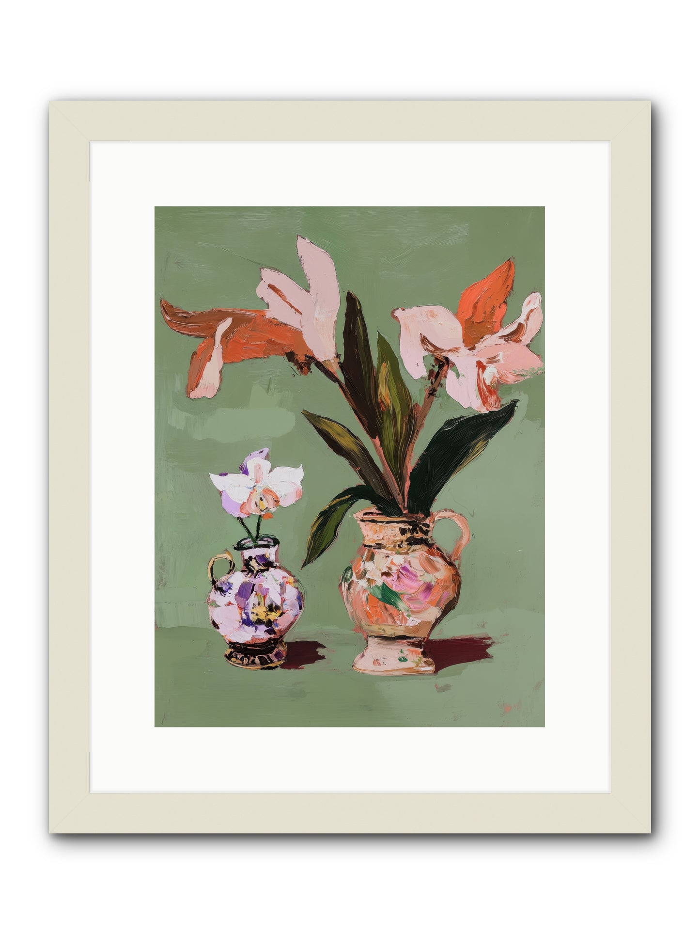 Jardin Des Plantes Postcard -- Framed Print - White 12x16