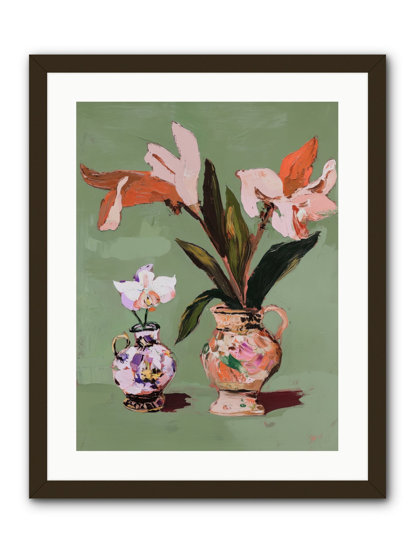 Jardin Des Plantes Postcard -- Framed Print - Black 18x24