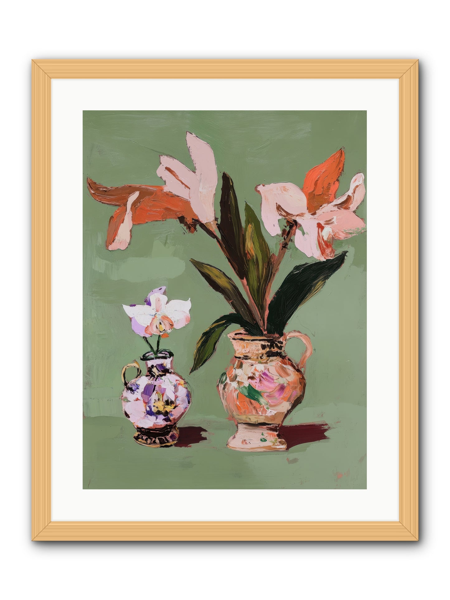 Jardin Des Plantes Postcard -- Framed Print - Natural 18x24