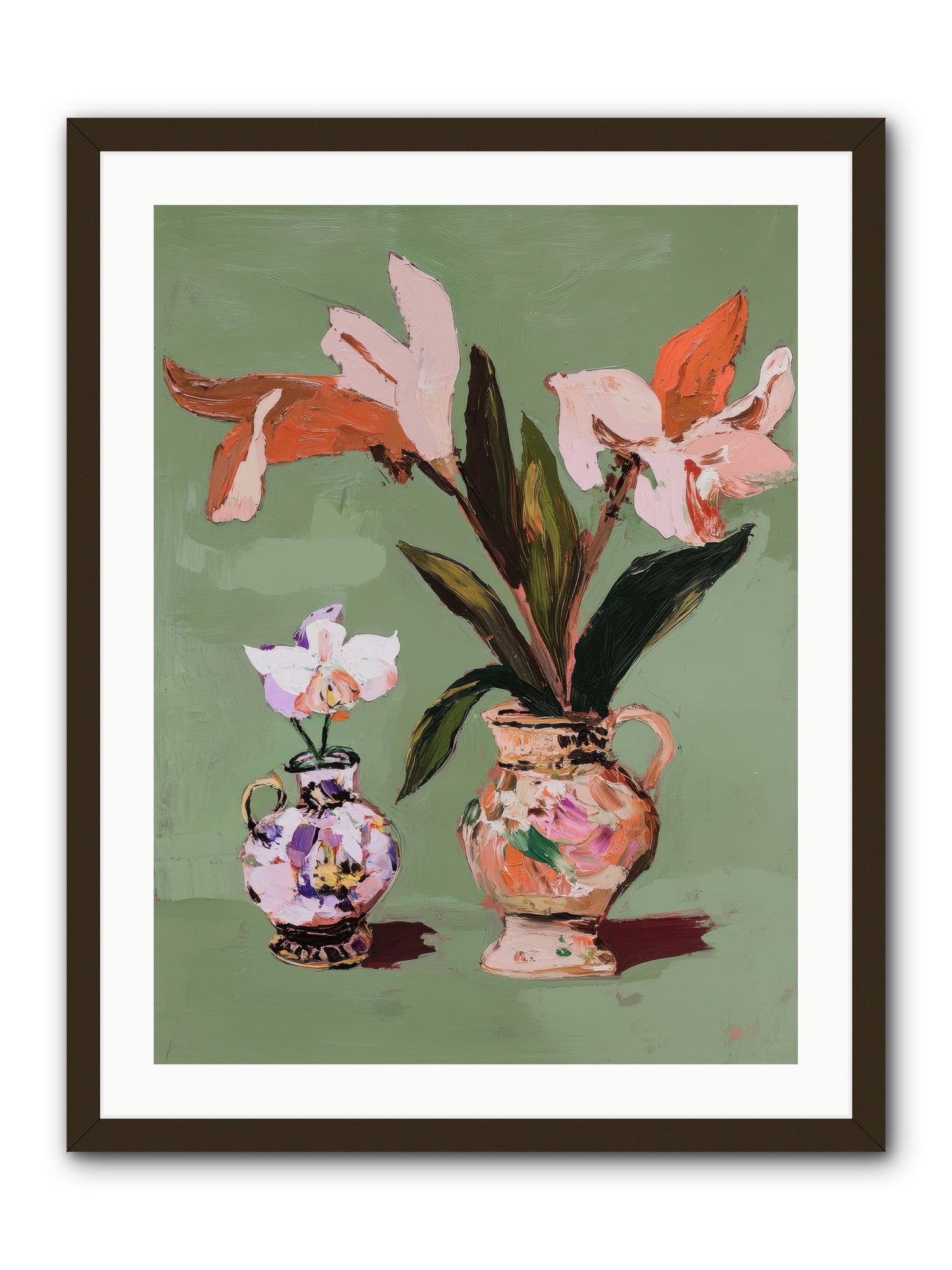 Jardin Des Plantes Postcard -- Framed Print - Black 24x32