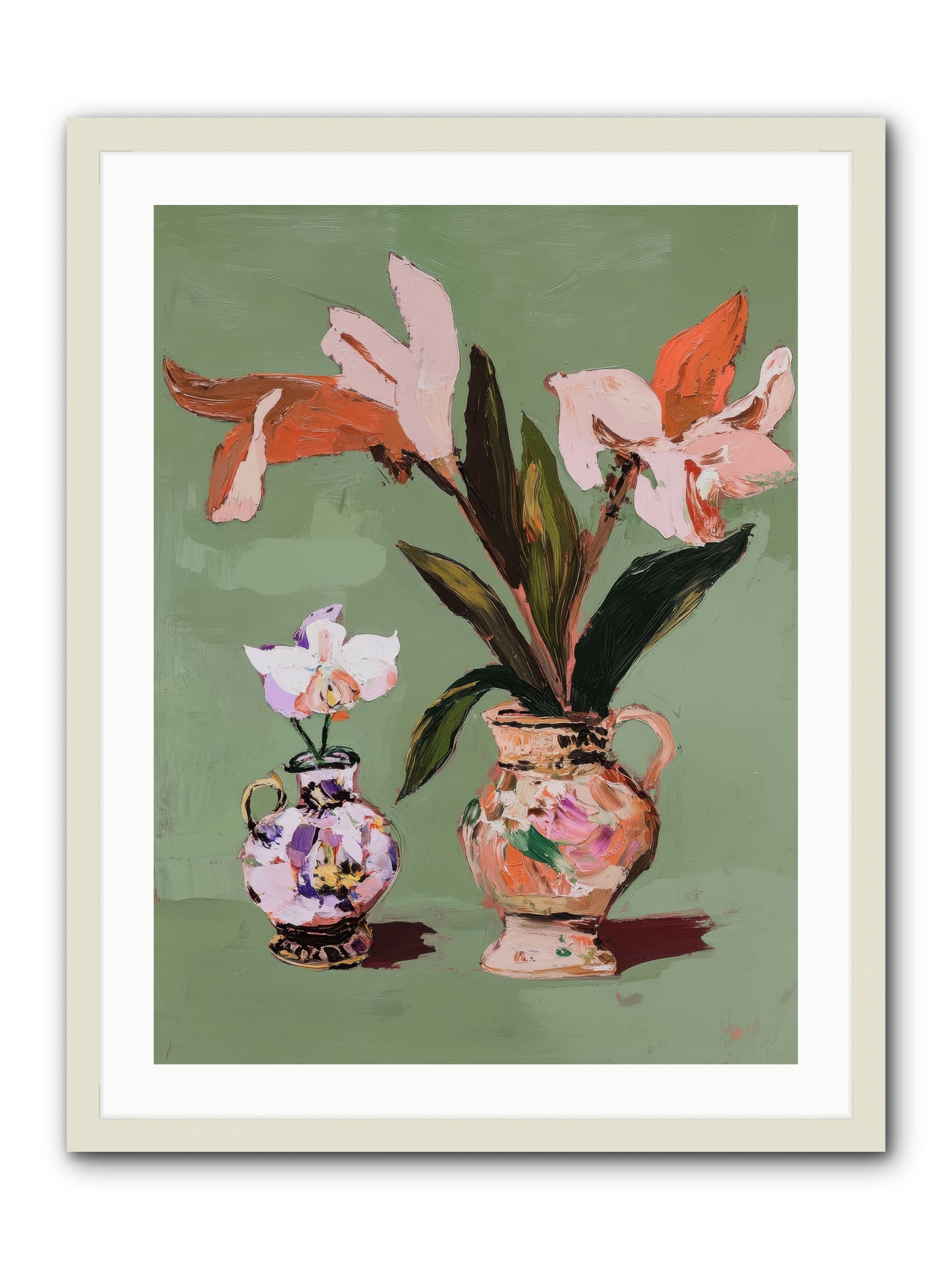 Jardin Des Plantes Postcard -- Framed Print - White 24x32