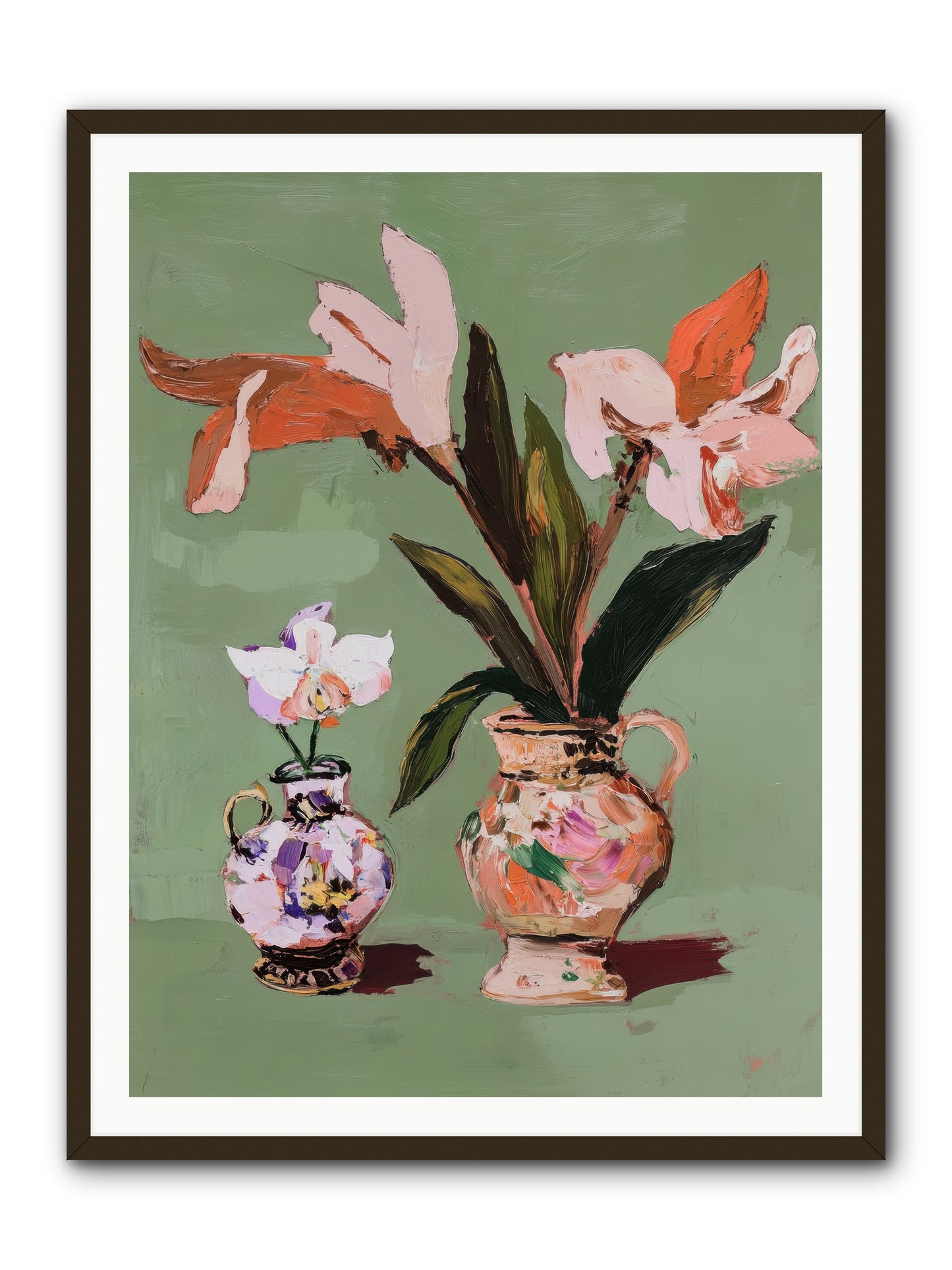 Jardin Des Plantes Postcard -- Framed Print - Black 36x48