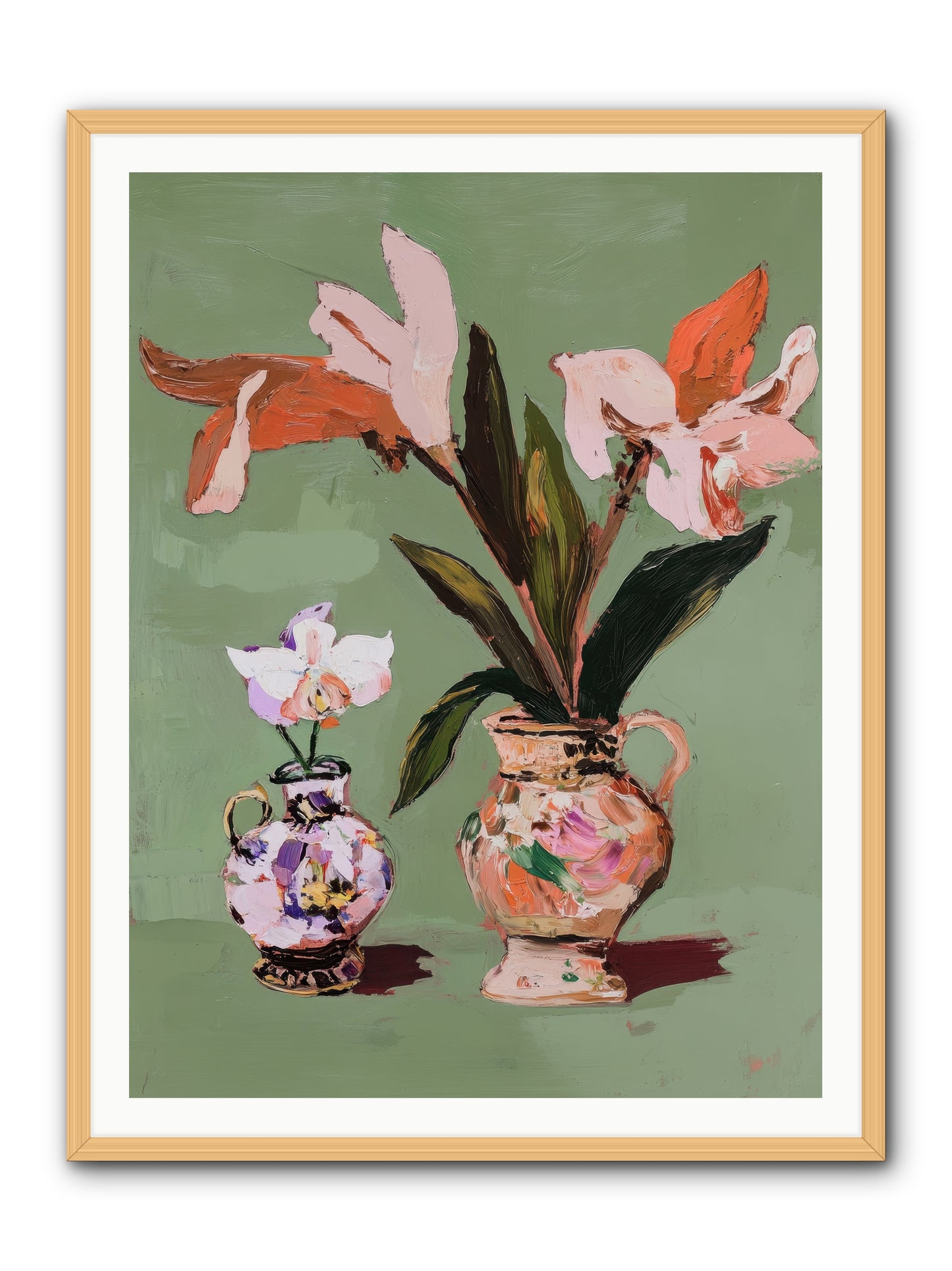 Jardin Des Plantes Postcard -- Framed Print - Natural 36x48
