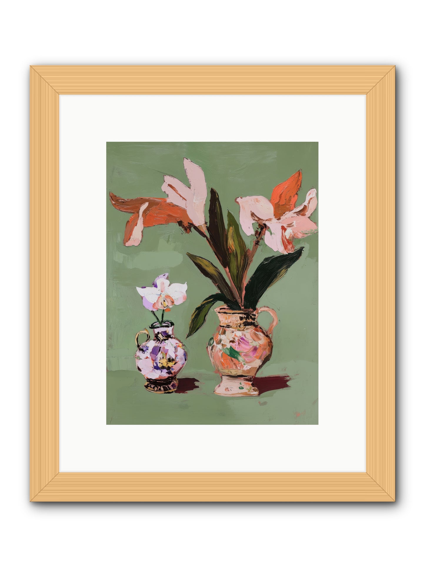 Jardin Des Plantes Postcard -- Framed Print - Natural 9x12