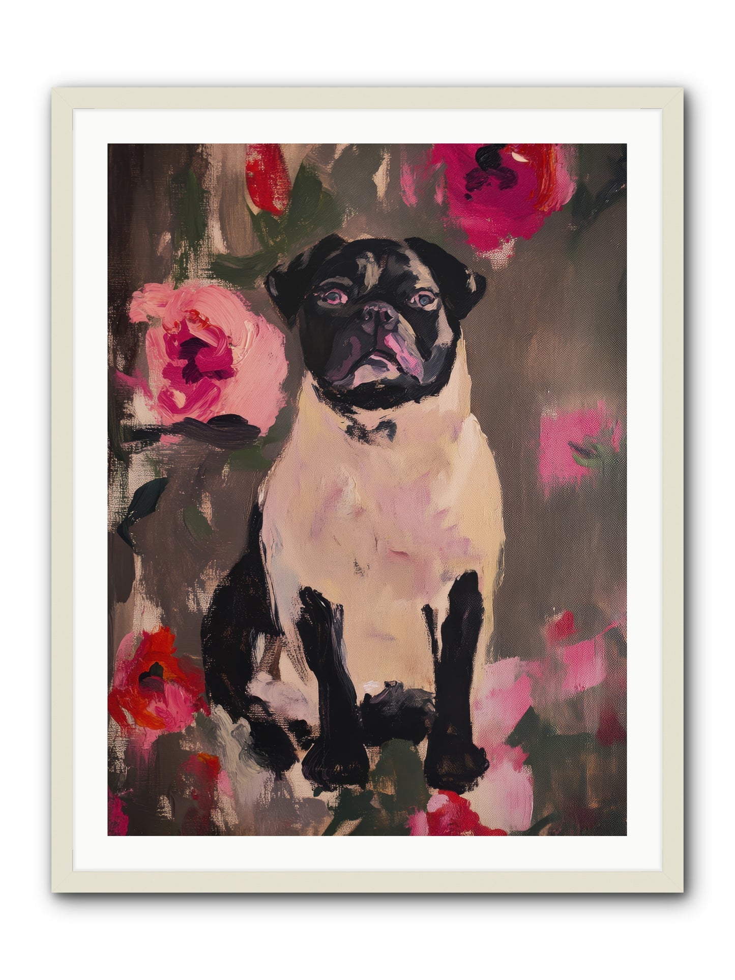 Jardin's Jewel -- Framed Print - White 30x40