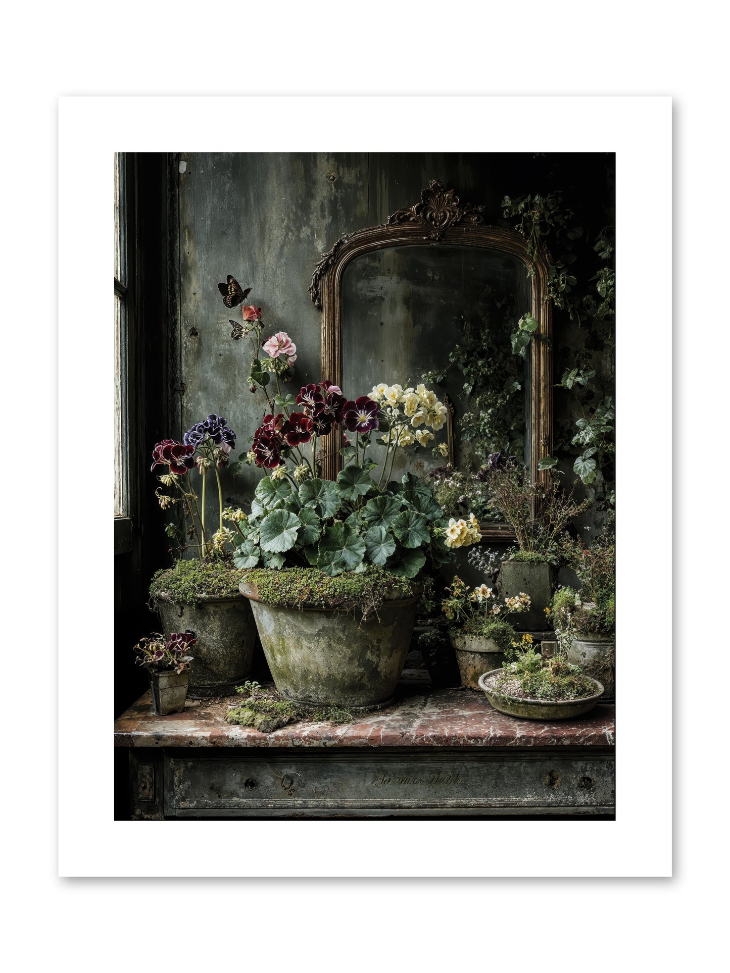 Jardinscript -- Loose Canvas Print 9x12