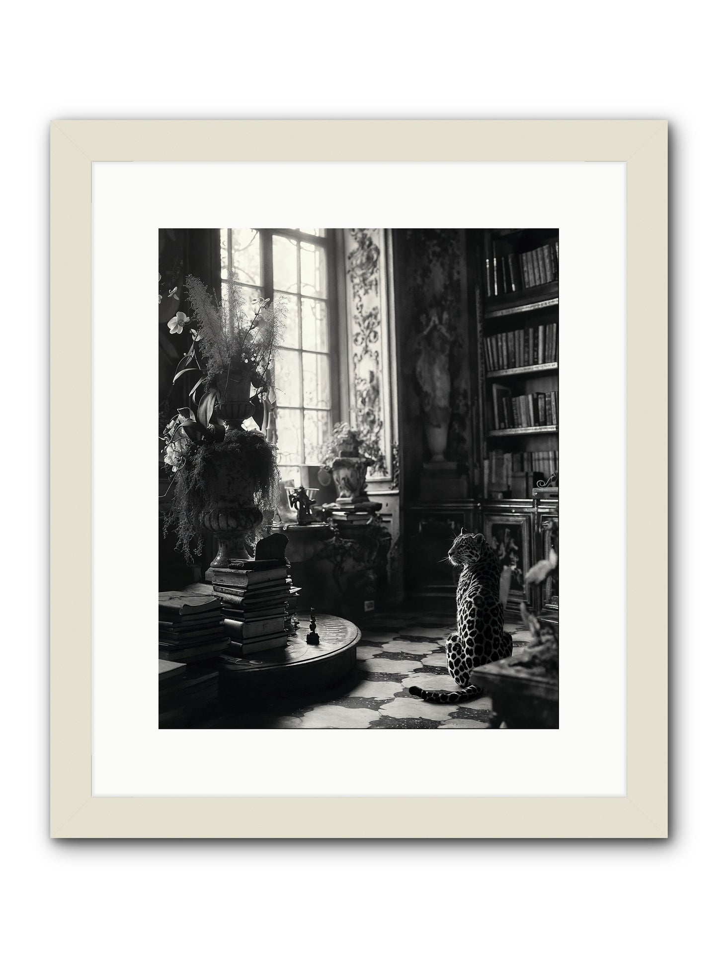Jasper -- Framed Print - White 12x15