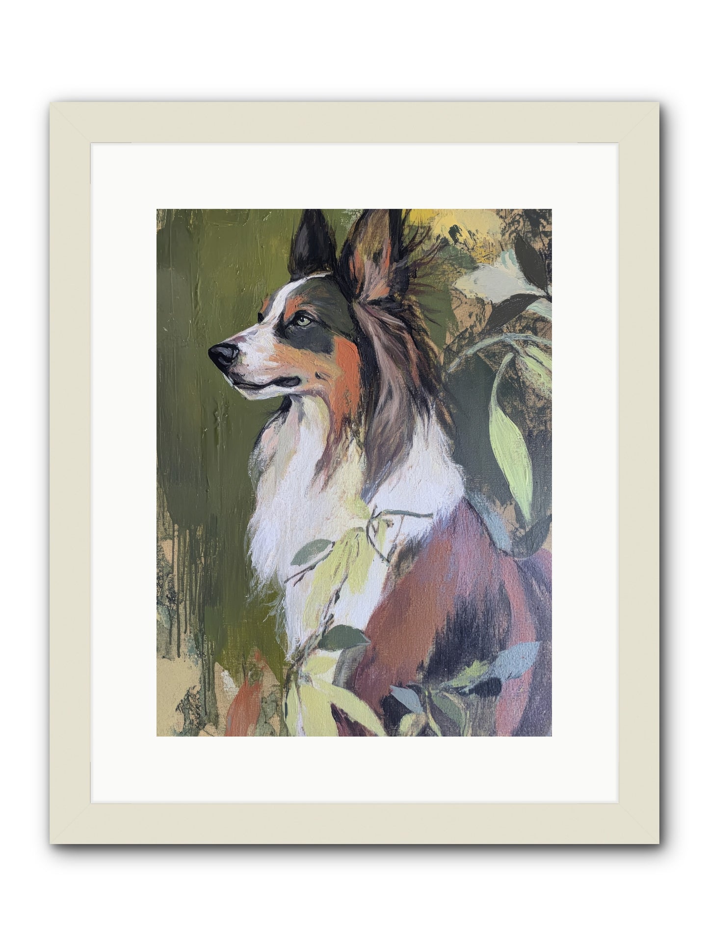Jasper -- Framed Print - White 12x16