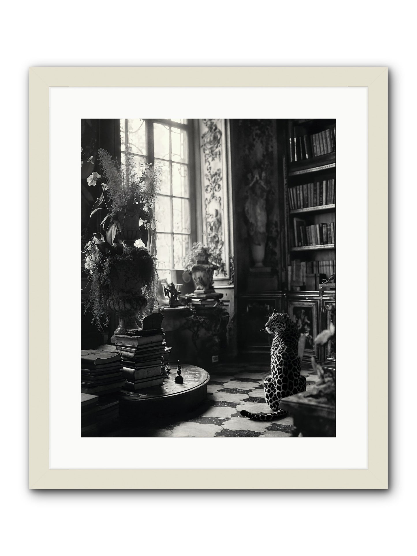 Jasper -- Framed Print - White 16x20
