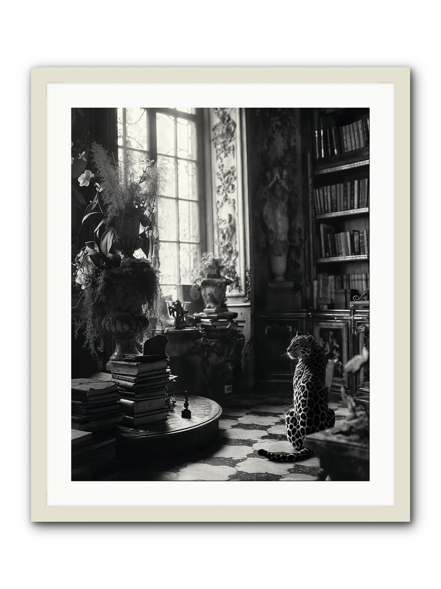 Jasper -- Framed Print - White 24x30