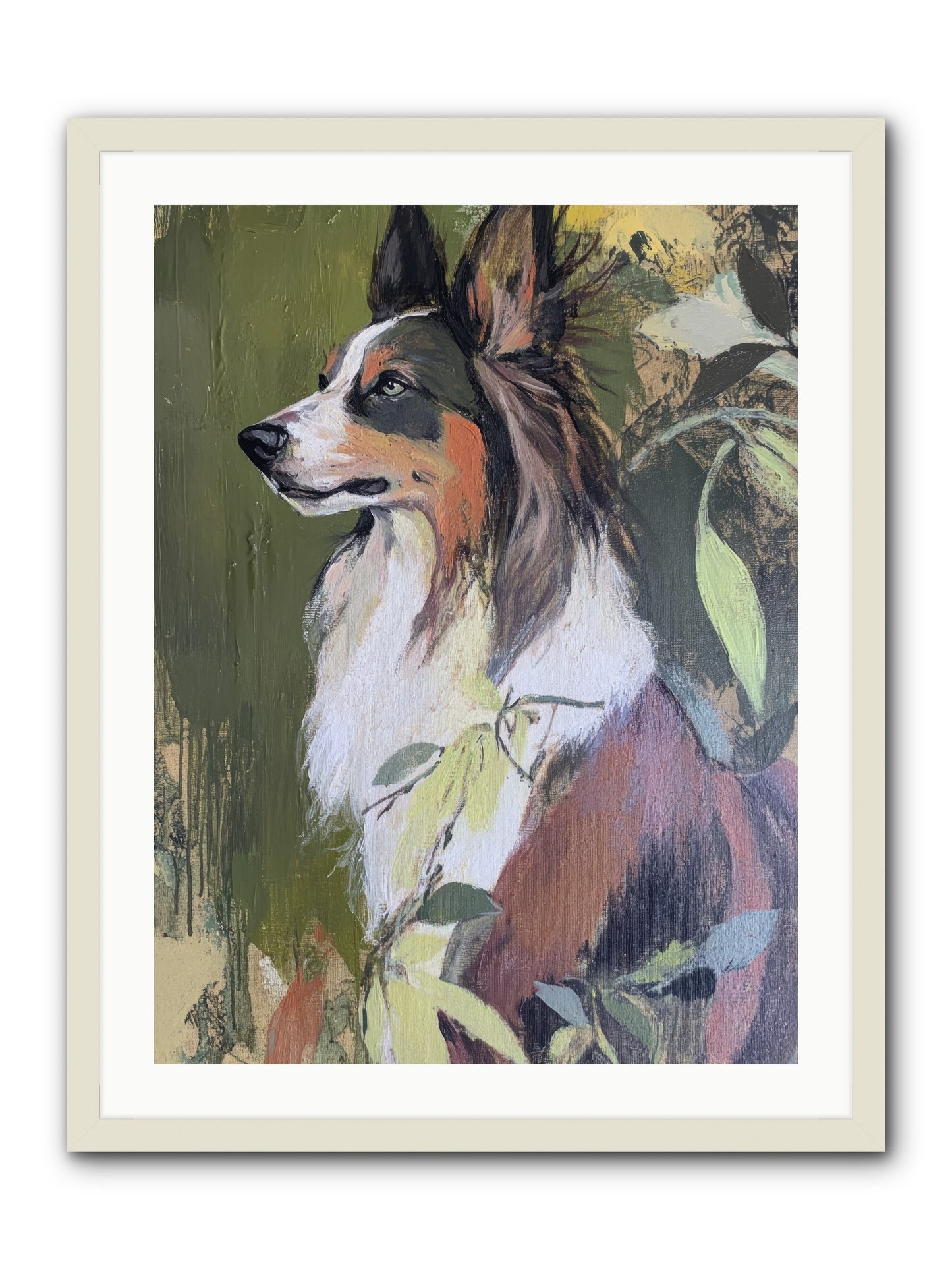 Jasper -- Framed Print - White 24x32