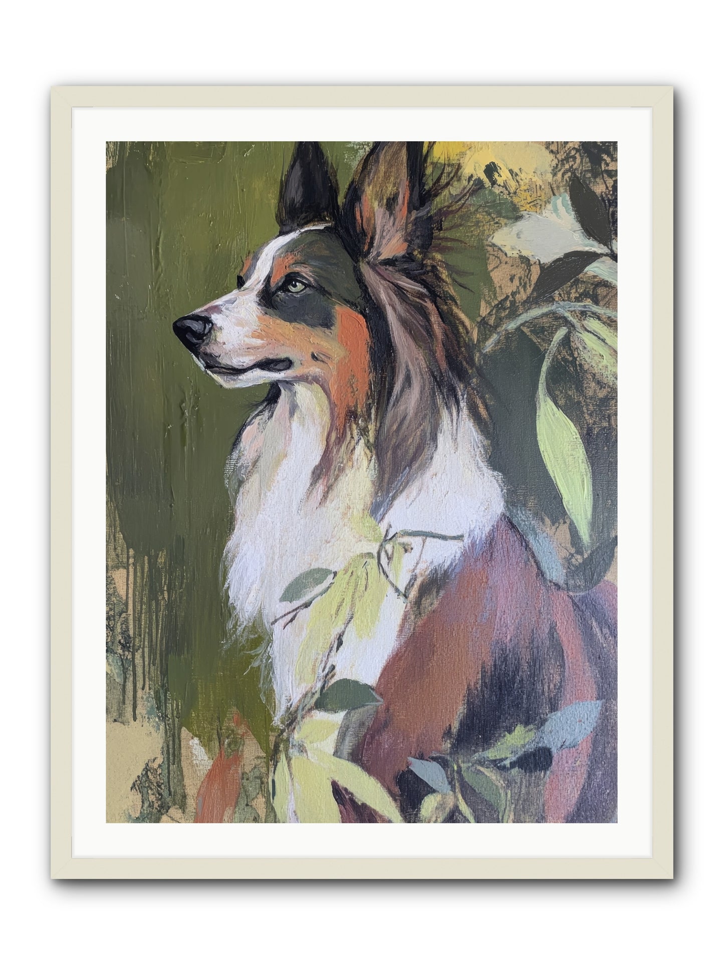 Jasper -- Framed Print - White 30x40